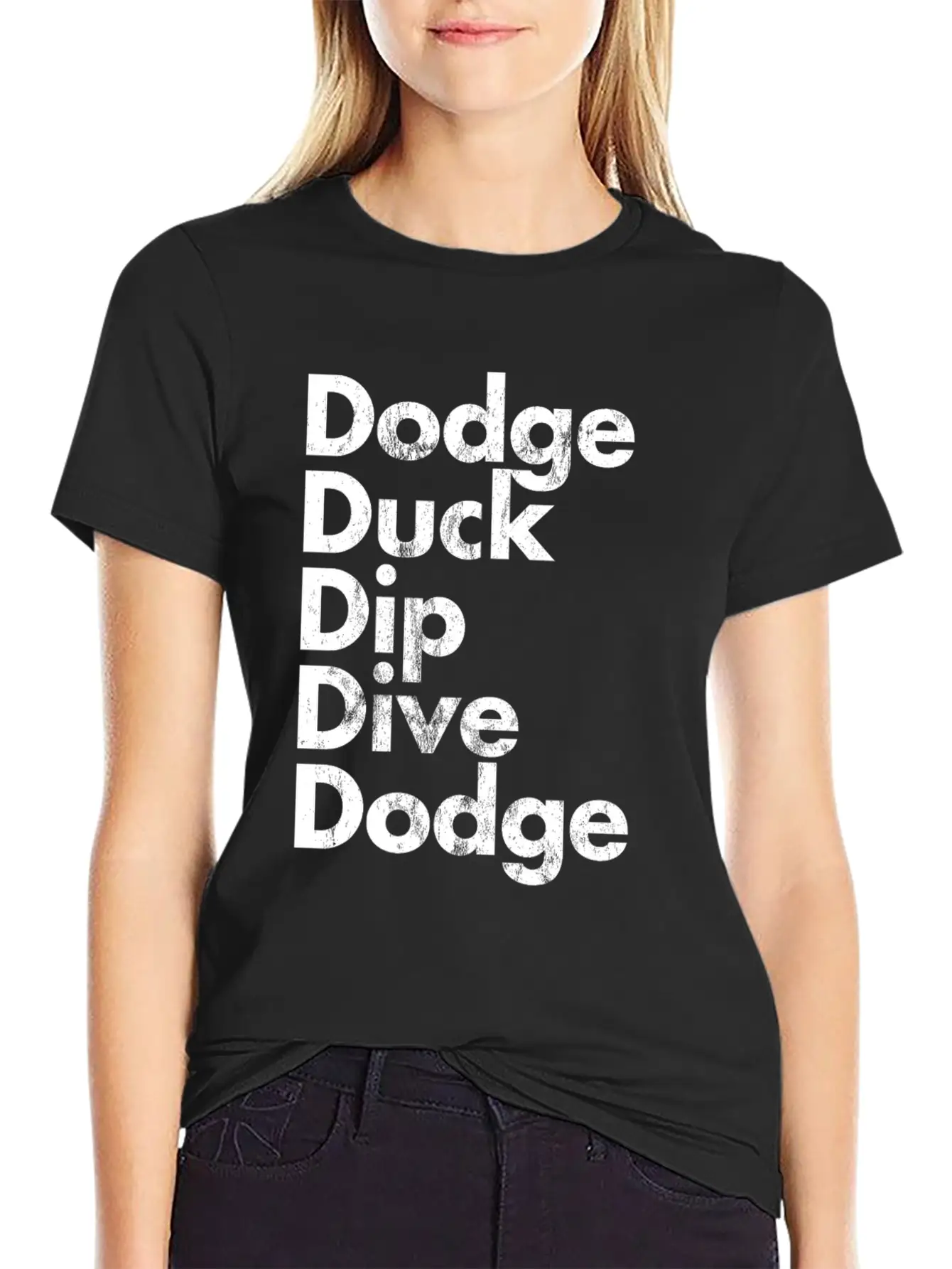 Dodge Duck Dip Dive Dodge Dodgeball Basic Graphic T-Shirt – Daily Comfort In Soft Cotton