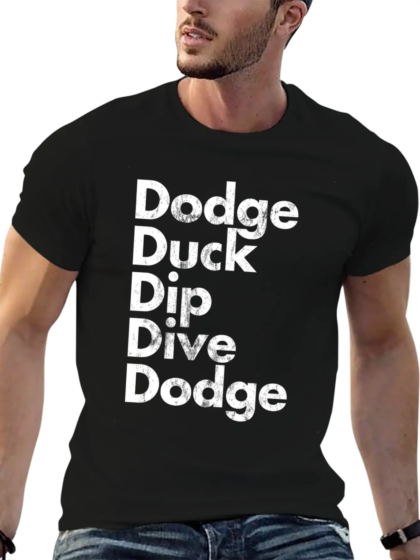 Dodge Duck Dip Dive Dodge Dodgeball Basic Graphic T-Shirt – Daily Comfort In Soft Cotton