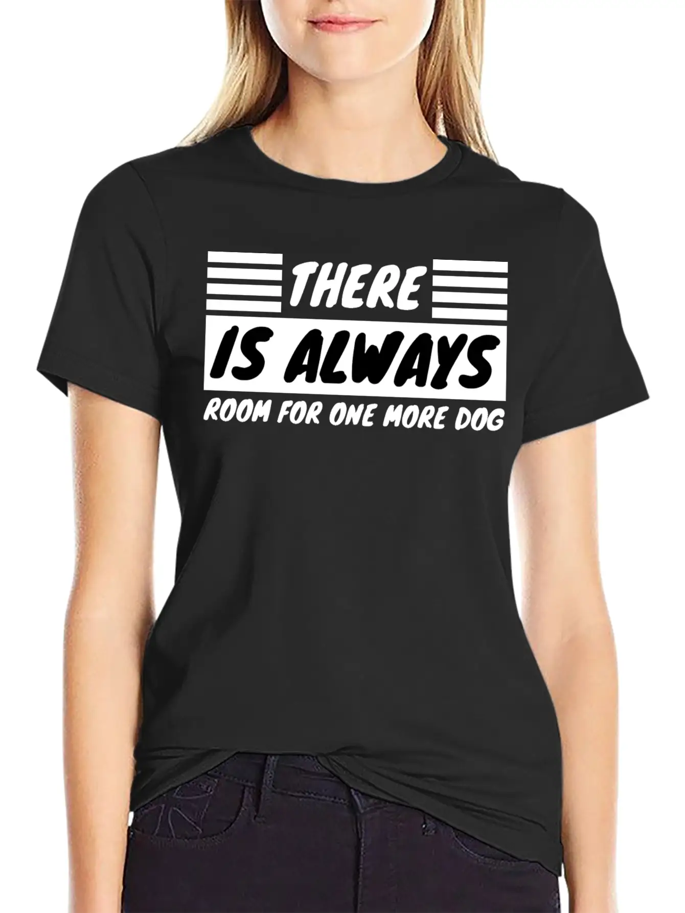 Dog - Always Room For One More Dog Unisex Short Sleeve Soft Cotton T-Shirt – Casual Everyday Wear
