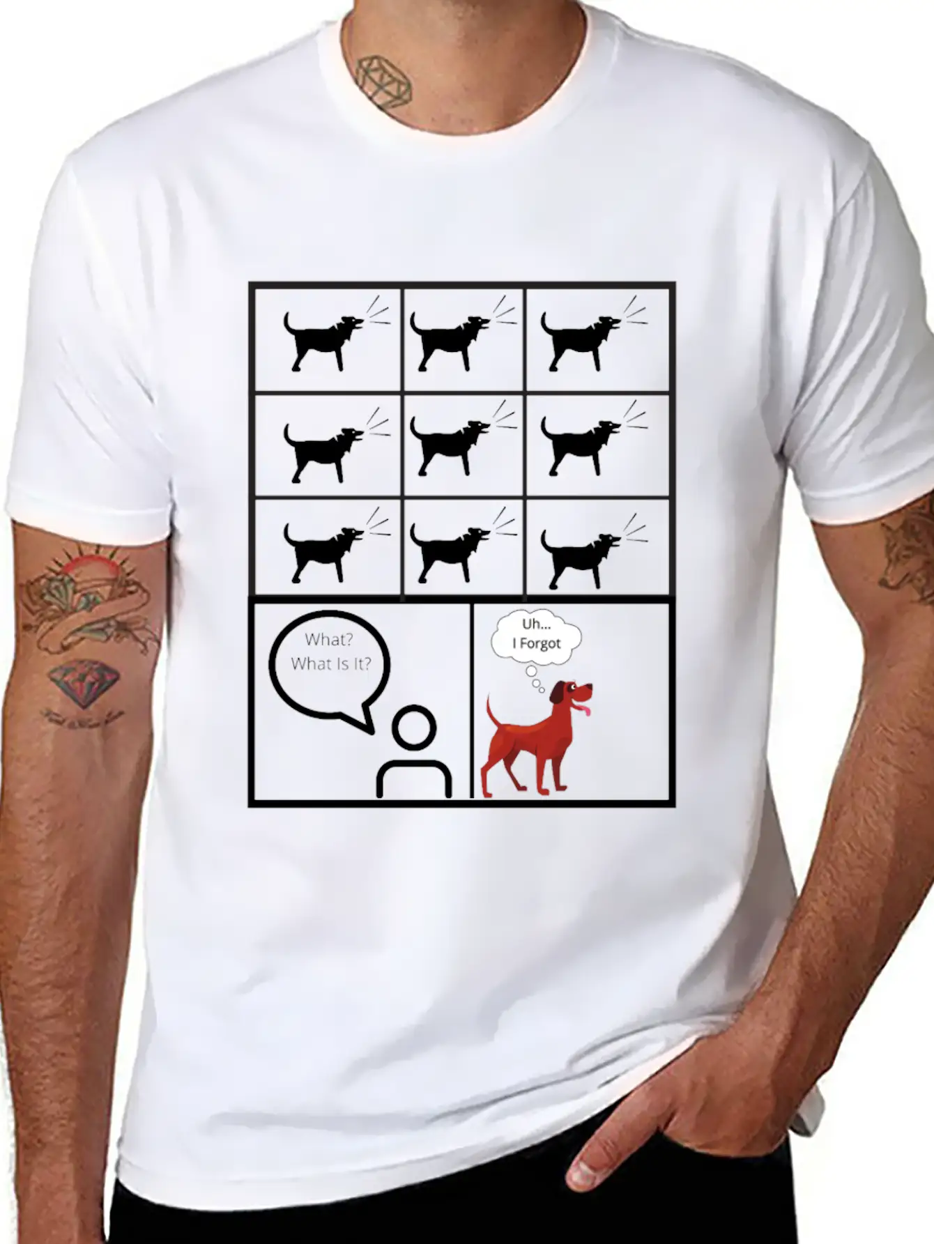 Dog Barking For No Reason Funny Timeless Short Sleeve Tee – Comfy And Minimalist Design