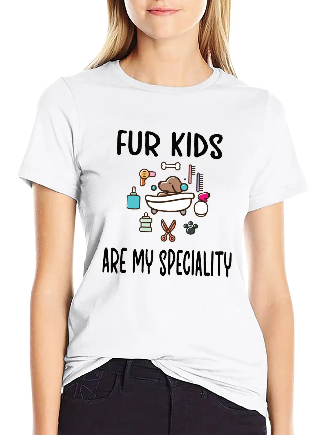 Dog Groomer Gifts | Puppy Pet Grooming Dog Salon Unisex Short Sleeve Soft Cotton T-Shirt – Casual Everyday Wear