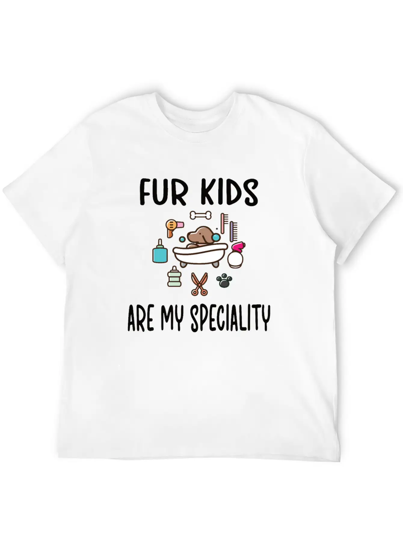 Dog Groomer Gifts | Puppy Pet Grooming Dog Salon Unisex Short Sleeve Soft Cotton T-Shirt – Casual Everyday Wear