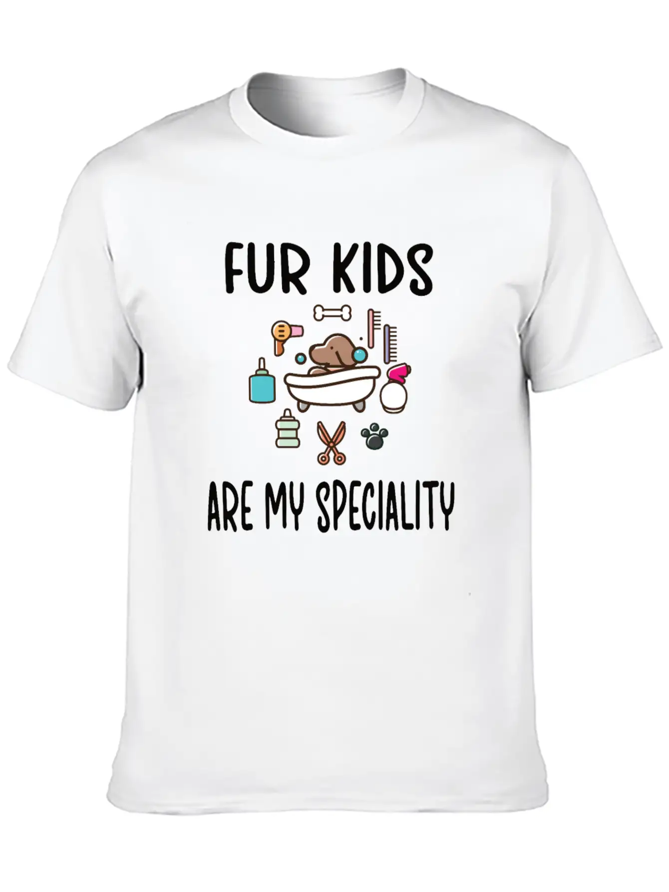Dog Groomer Gifts | Puppy Pet Grooming Dog Salon Unisex Short Sleeve Soft Cotton T-Shirt – Casual Everyday Wear