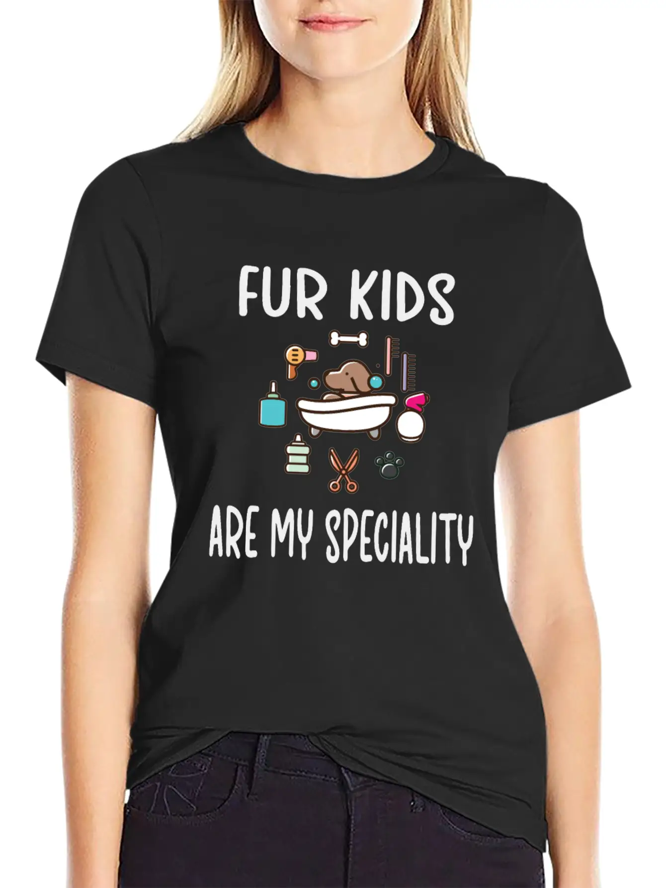 Dog Groomer Gifts | Puppy Pet Grooming Dog Salon Unisex Short Sleeve Soft Cotton T-Shirt – Casual Everyday Wear