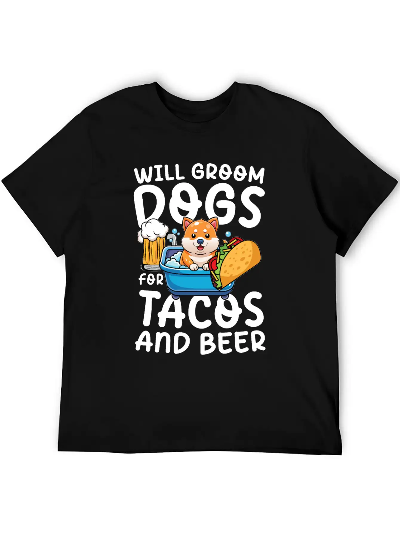 Dog Grooming Where Breeds Are Made Up Stylish Everyday T-Shirt – Unisex Basic Cotton Tee