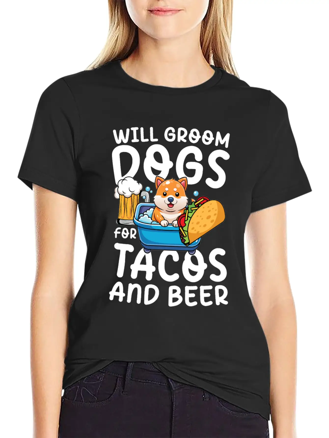Dog Grooming Where Breeds Are Made Up Stylish Everyday T-Shirt – Unisex Basic Cotton Tee