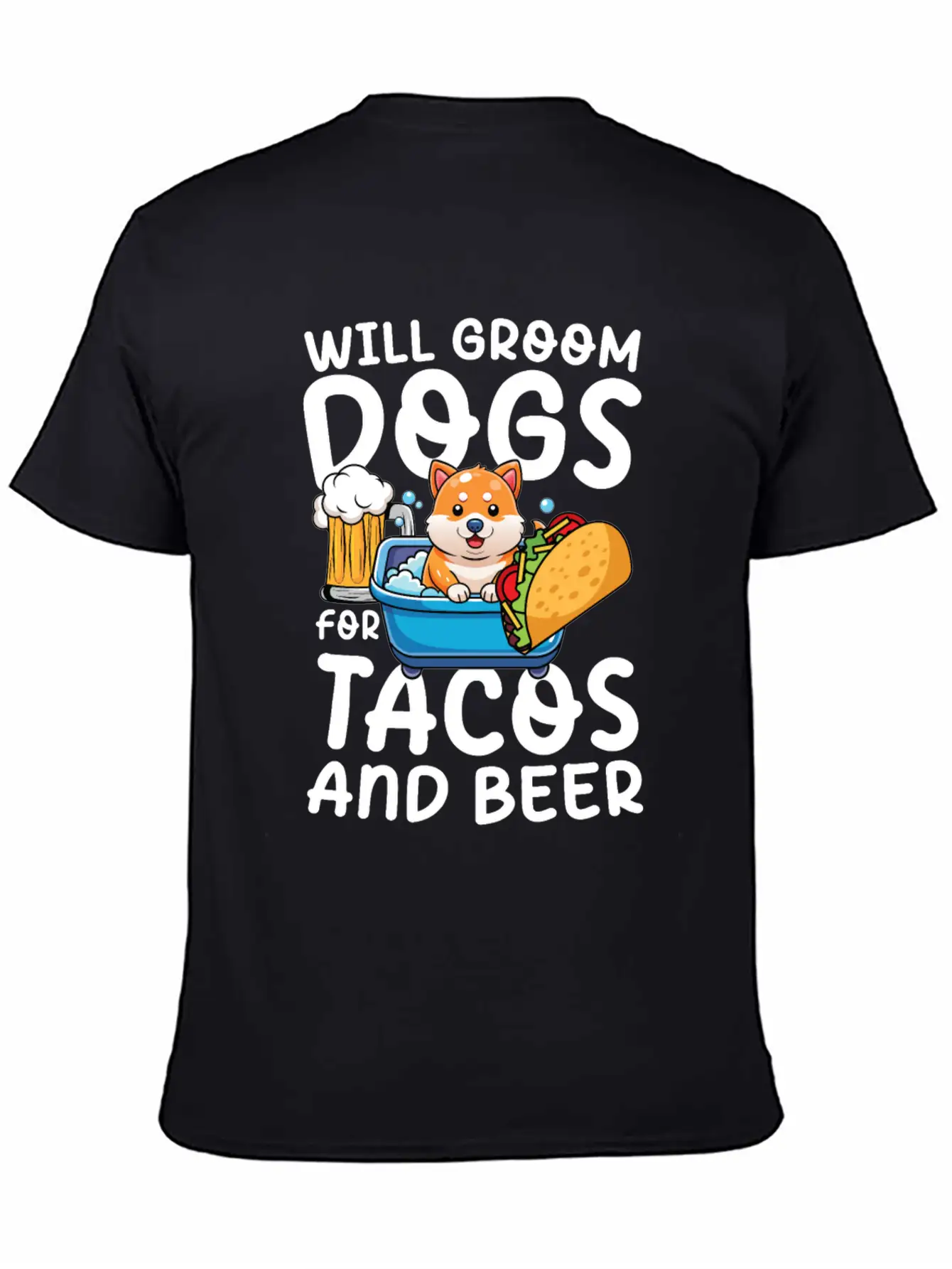 Dog Grooming Where Breeds Are Made Up Stylish Everyday T-Shirt – Unisex Basic Cotton Tee