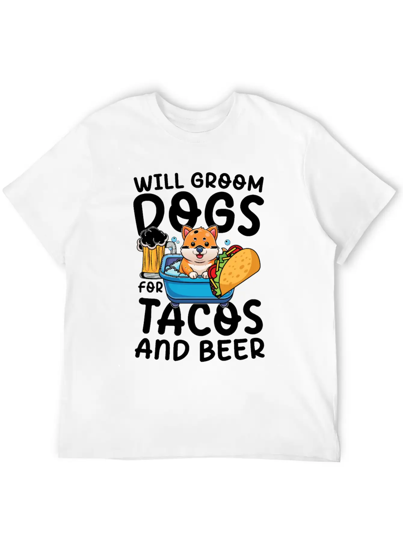 Dog Grooming Where Breeds Are Made Up Stylish Everyday T-Shirt – Unisex Basic Cotton Tee