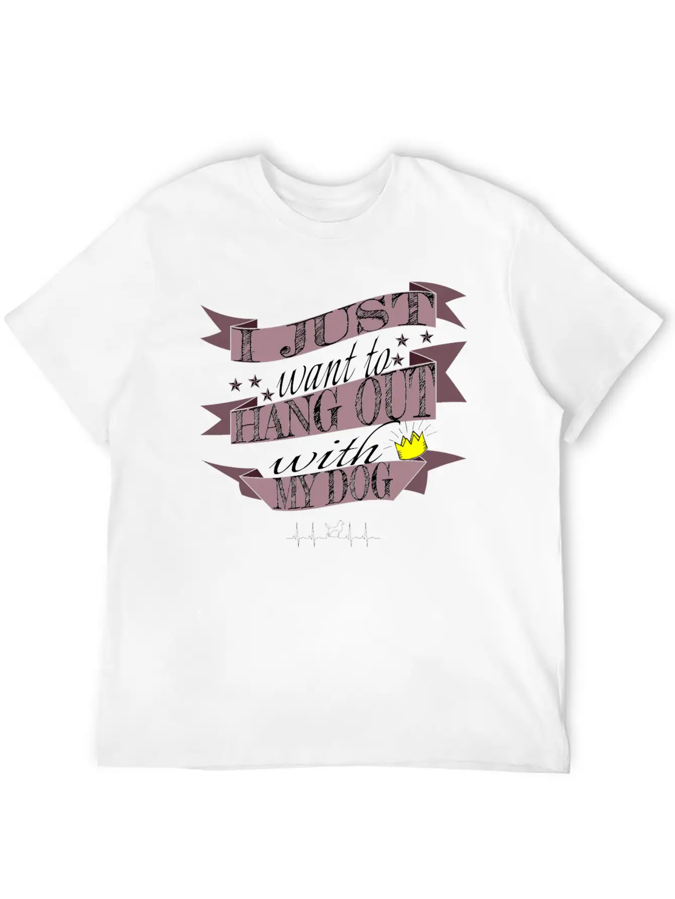Dog - Hang Out With My Dog Stylish Everyday T-Shirt – Unisex Basic Cotton Tee