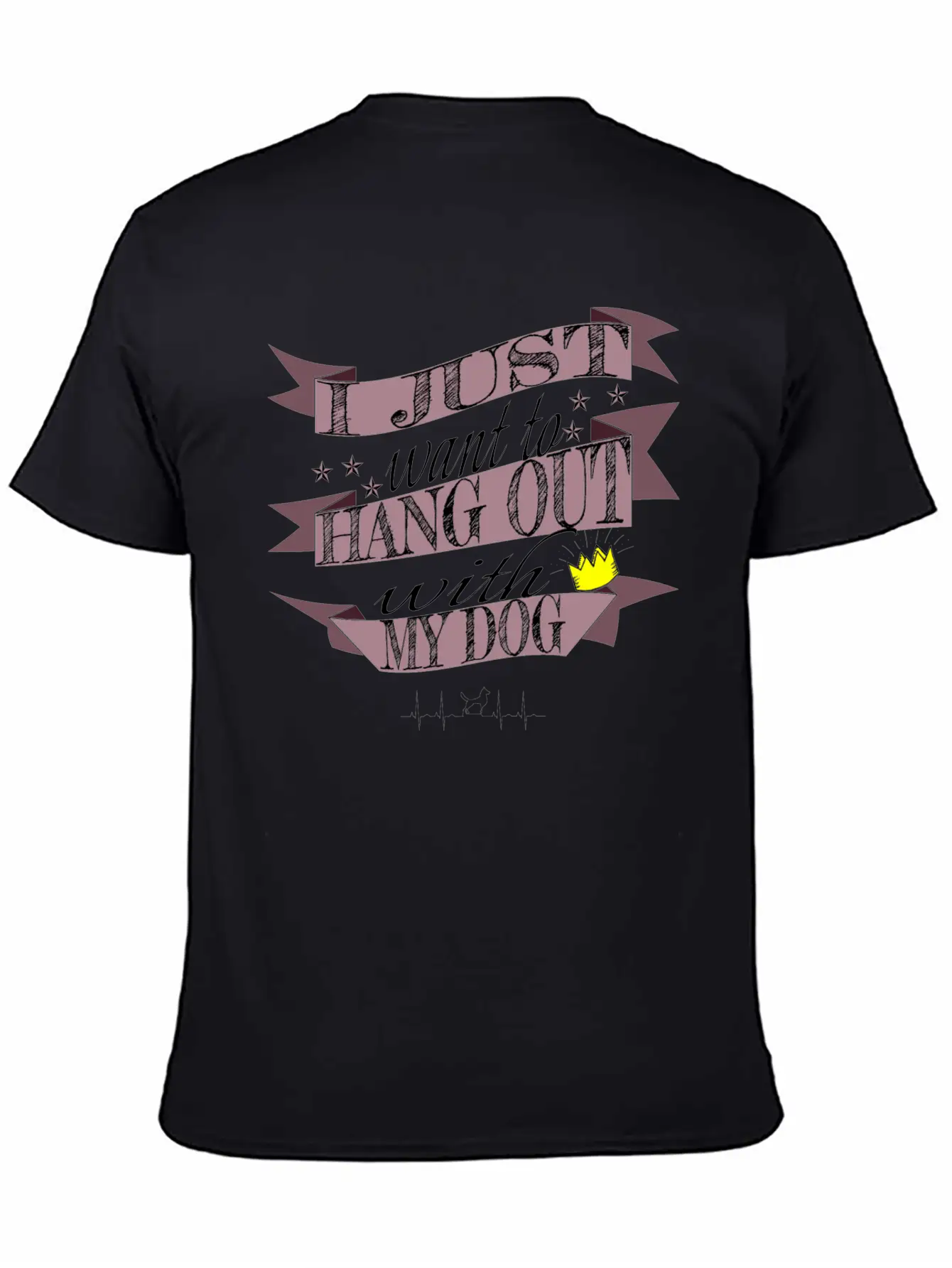 Dog - Hang Out With My Dog Stylish Everyday T-Shirt – Unisex Basic Cotton Tee