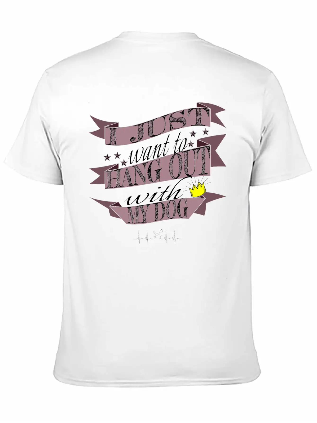 Dog - Hang Out With My Dog Stylish Everyday T-Shirt – Unisex Basic Cotton Tee