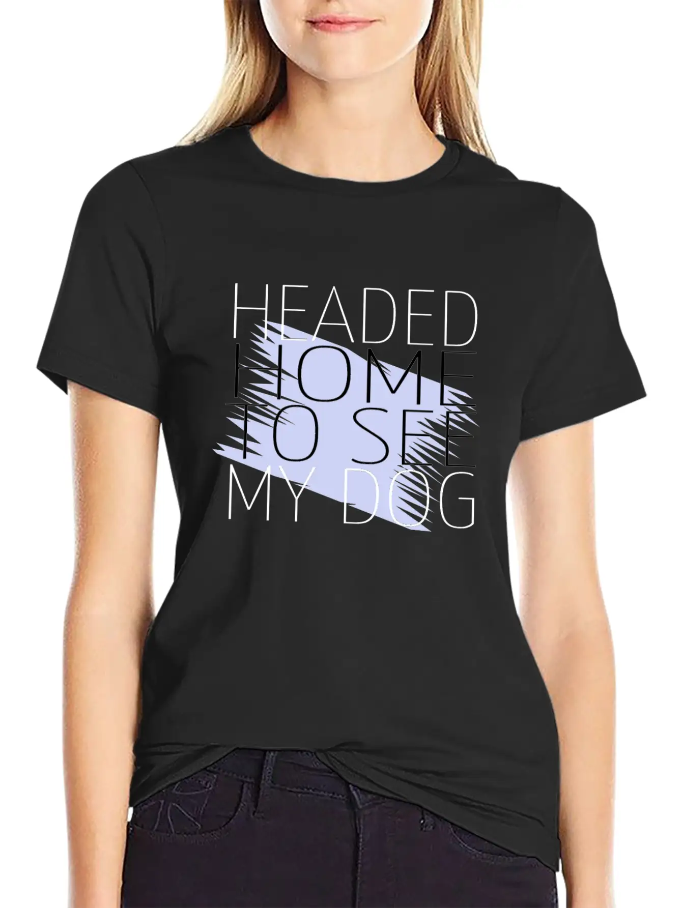 Dog - Headed Home To See My Dog Unisex Short Sleeve Soft Cotton T-Shirt – Casual Everyday Wear