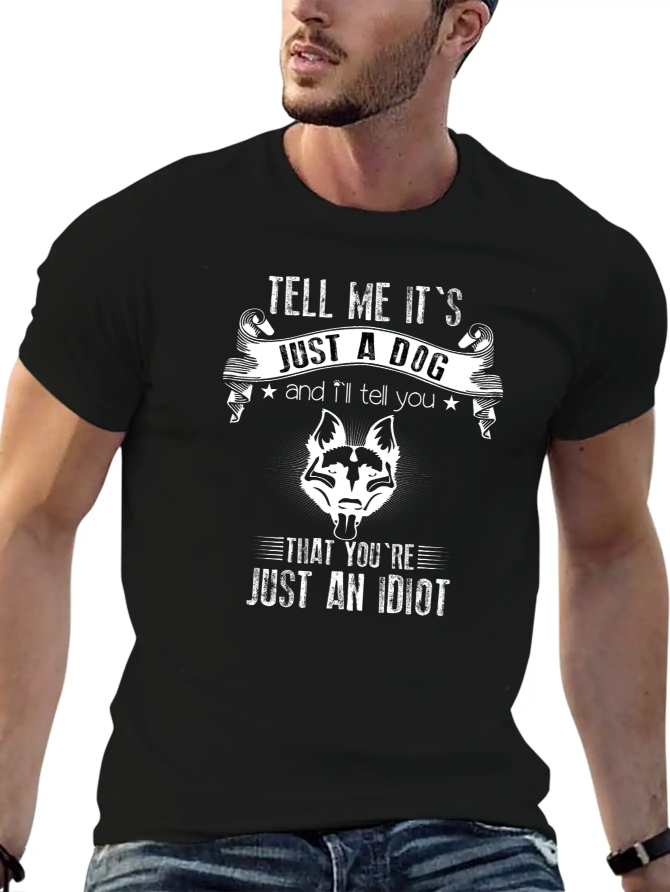 Dog Idiot Animals Dog Owner Dog Friend Animal Love Essential Unisex Summer Tee – Soft Cotton Casual Fit
