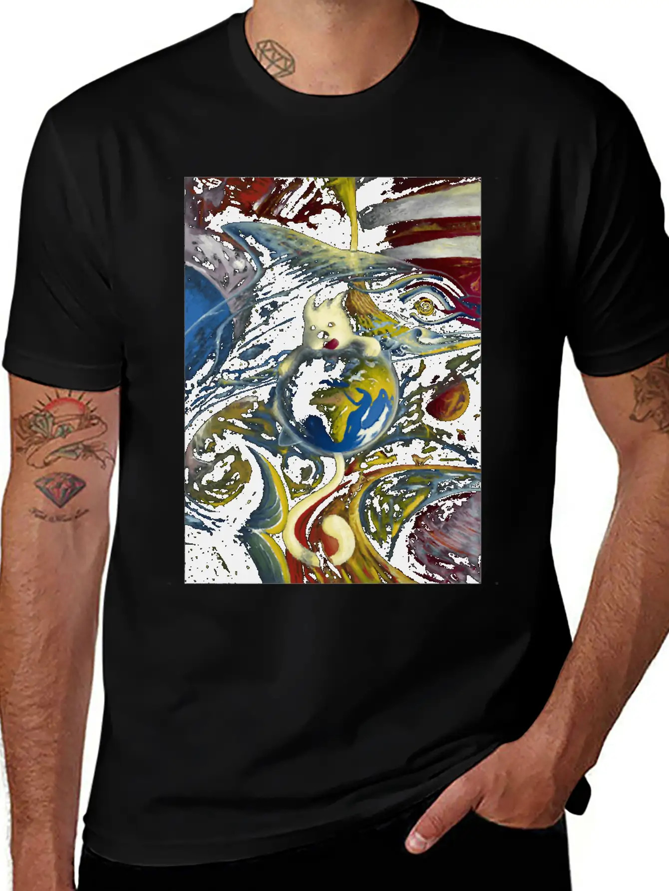 Dog In Space Timeless Short Sleeve Tee – Comfy And Minimalist Design