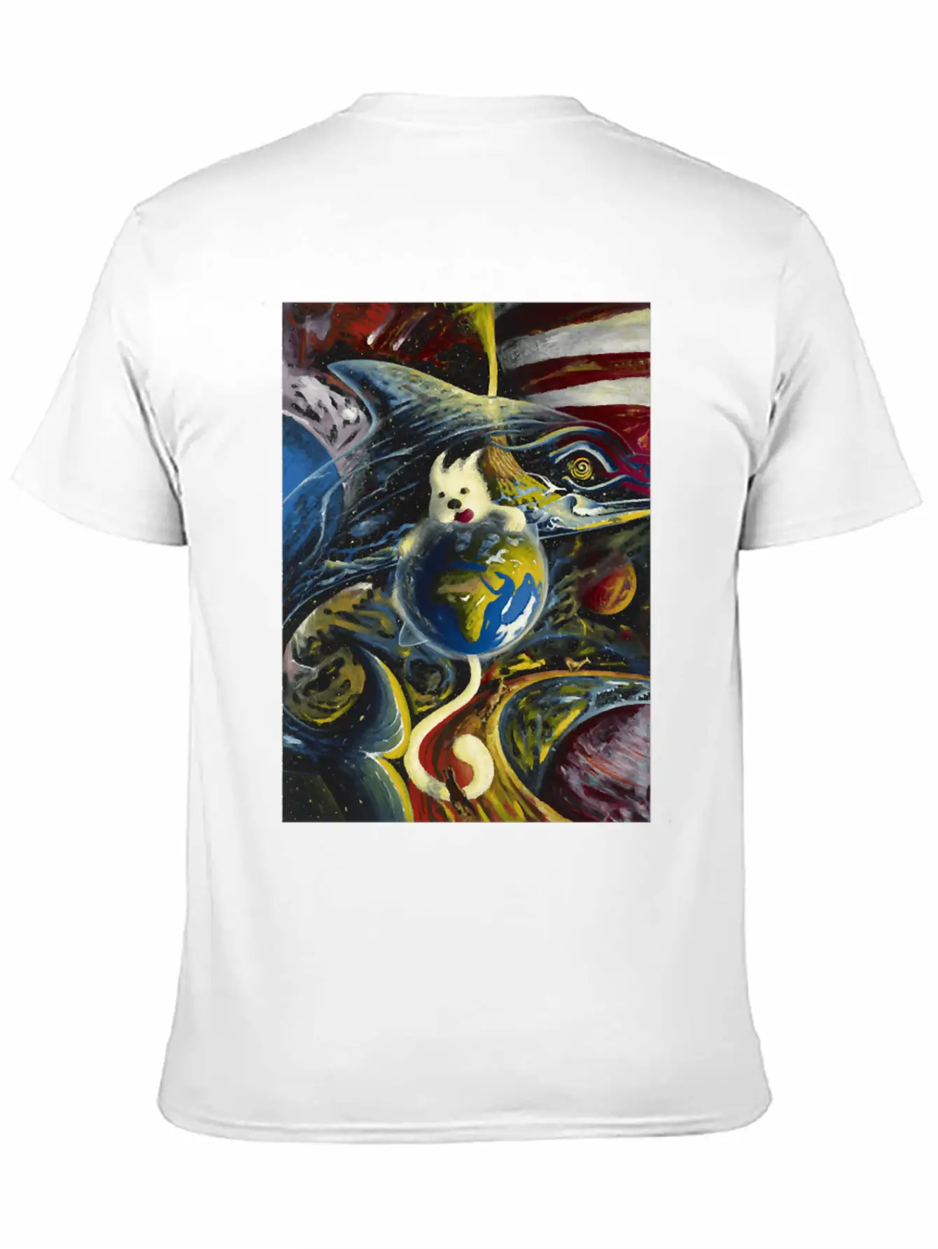 Dog In Space Timeless Short Sleeve Tee – Comfy And Minimalist Design