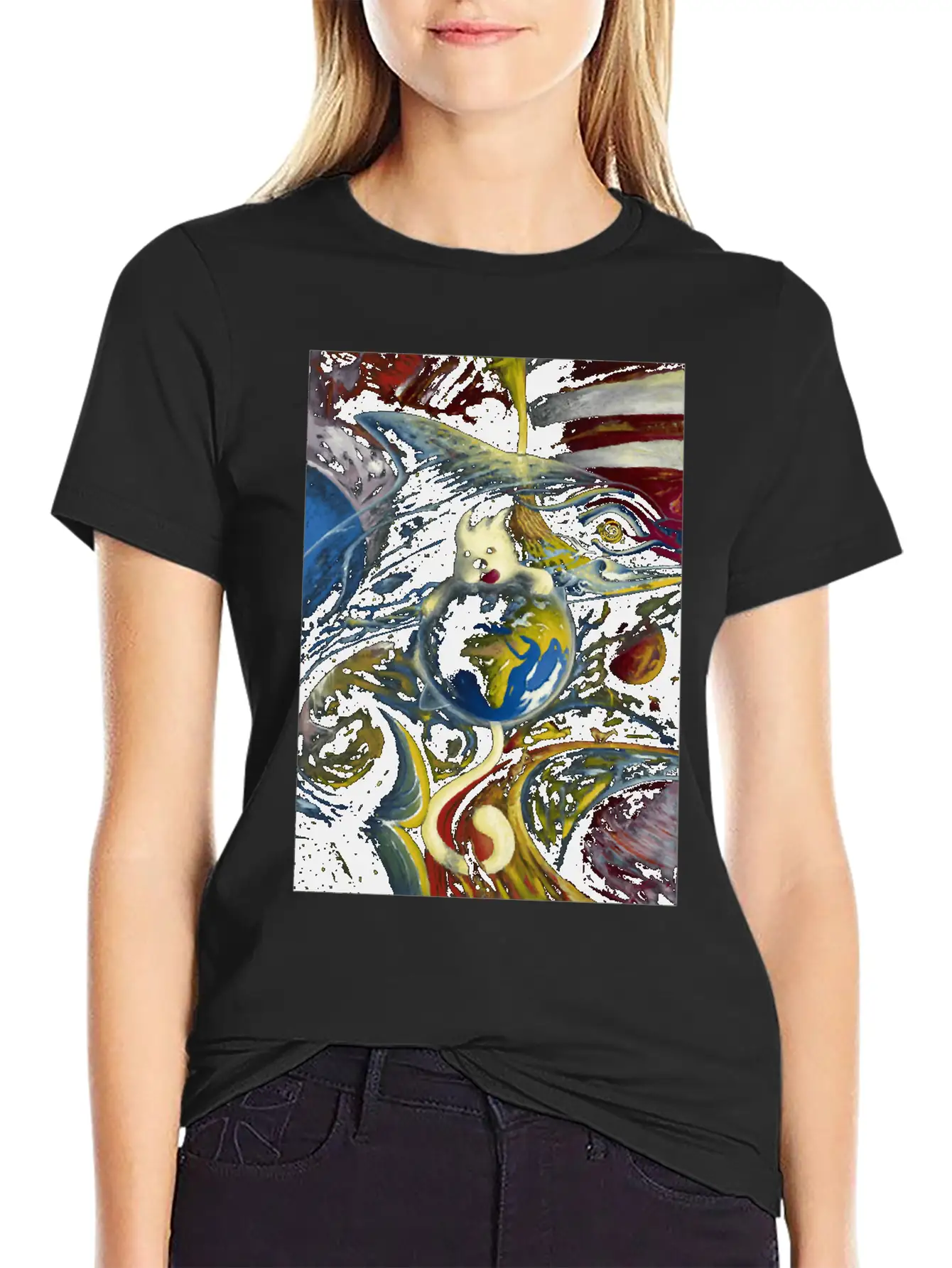 Dog In Space Timeless Short Sleeve Tee – Comfy And Minimalist Design
