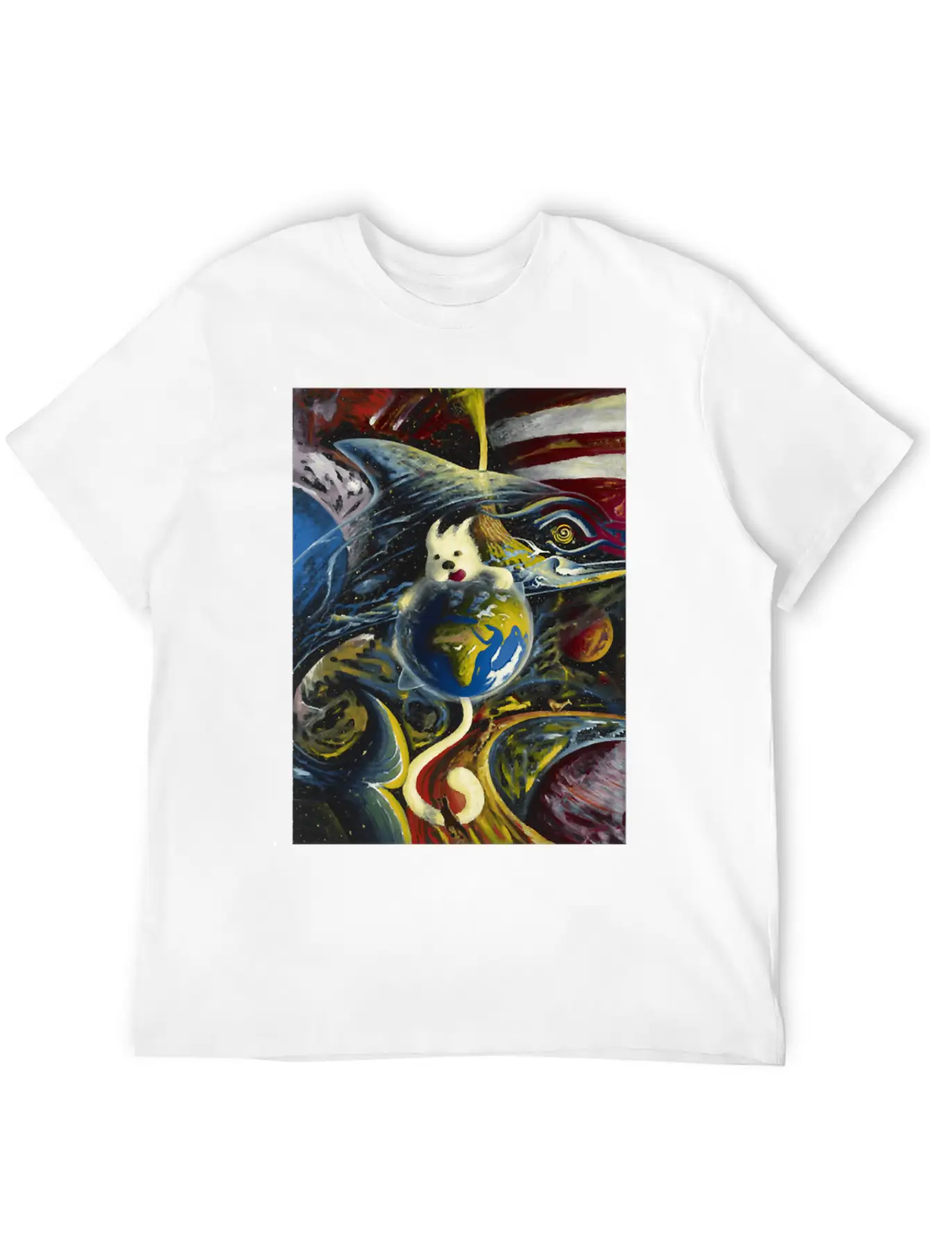 Dog In Space Timeless Short Sleeve Tee – Comfy And Minimalist Design