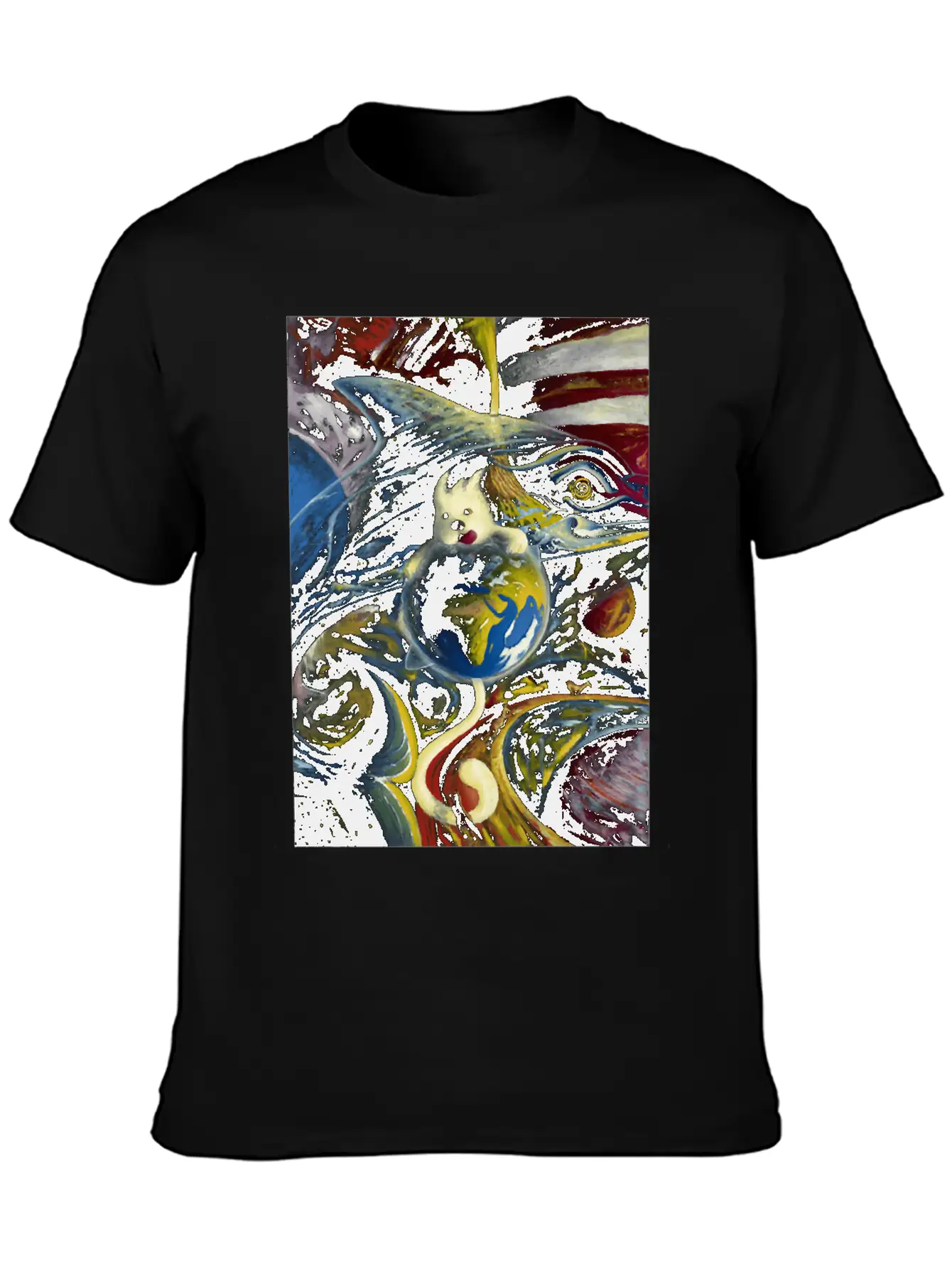 Dog In Space Timeless Short Sleeve Tee – Comfy And Minimalist Design