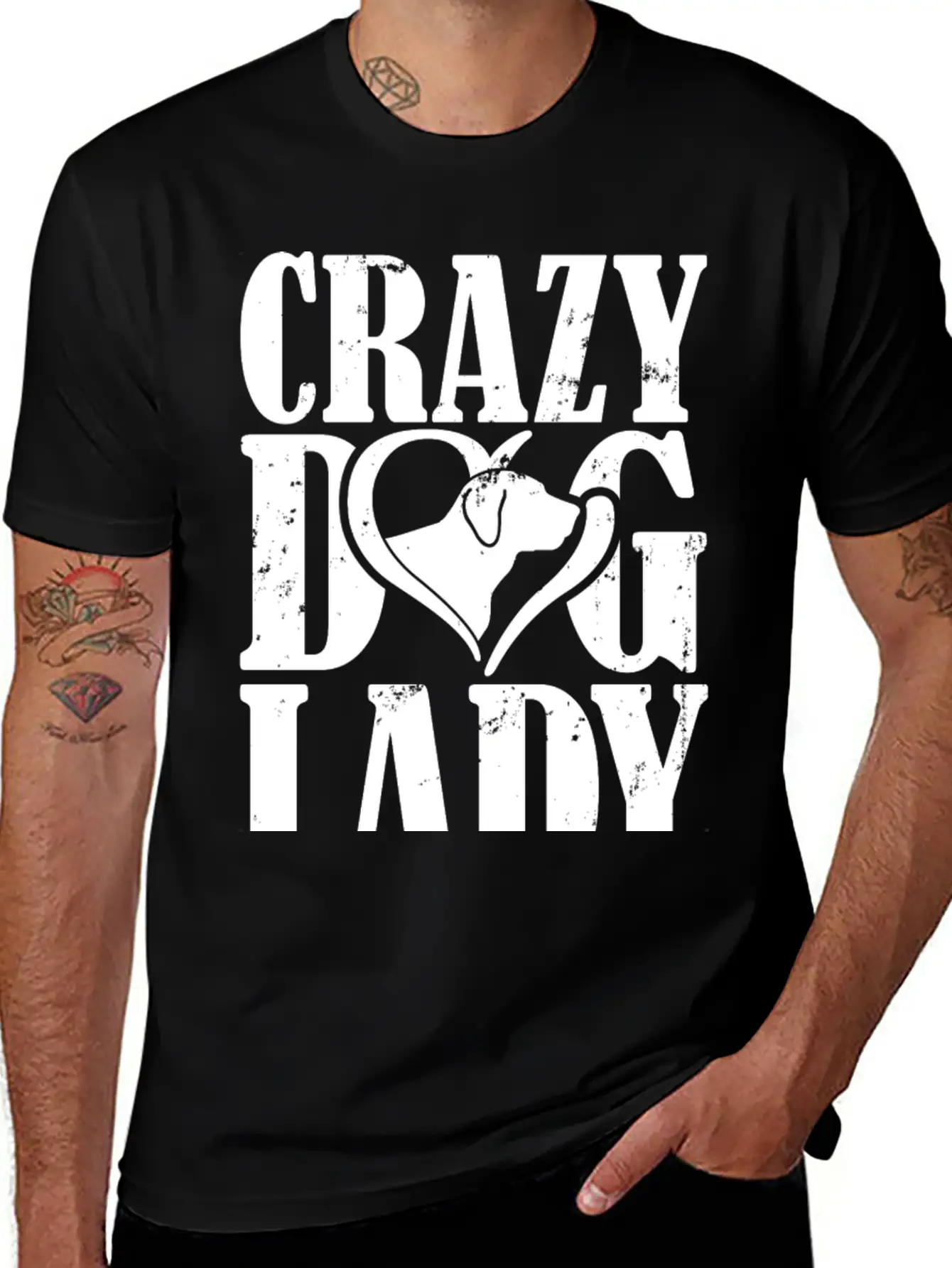 Dog Lover - Crazy Dog Lady T - Shirt Basic Graphic T-Shirt – Daily Comfort In Soft Cotton