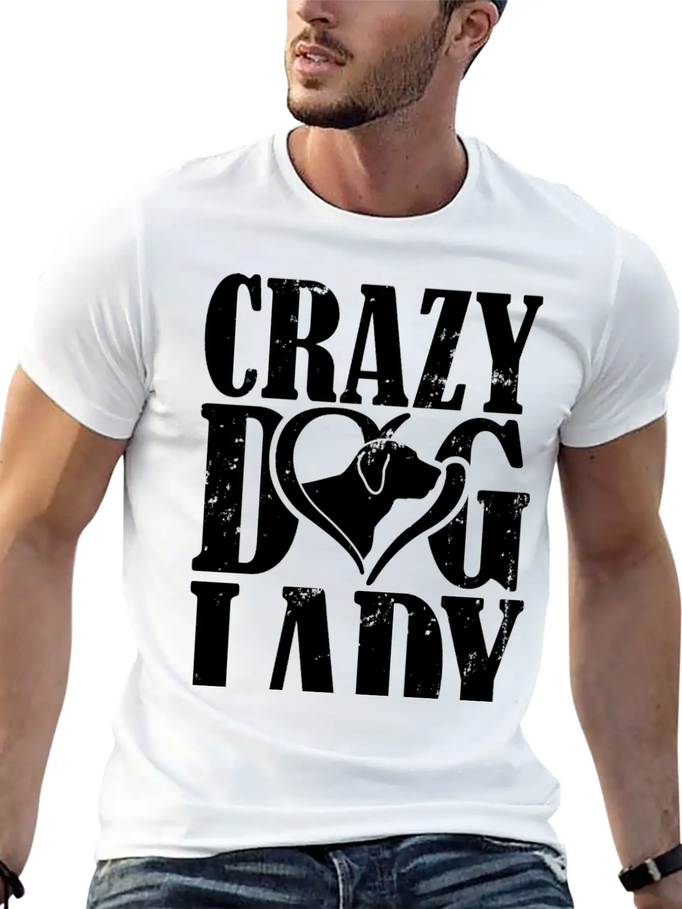 Dog Lover - Crazy Dog Lady T - Shirt Basic Graphic T-Shirt – Daily Comfort In Soft Cotton