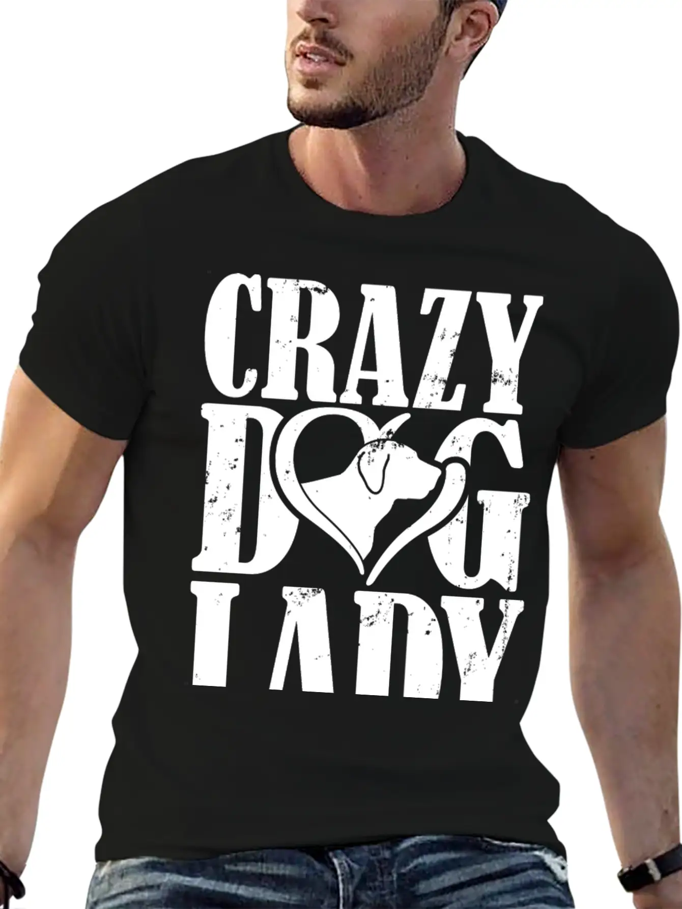 Dog Lover - Crazy Dog Lady T - Shirt Basic Graphic T-Shirt – Daily Comfort In Soft Cotton