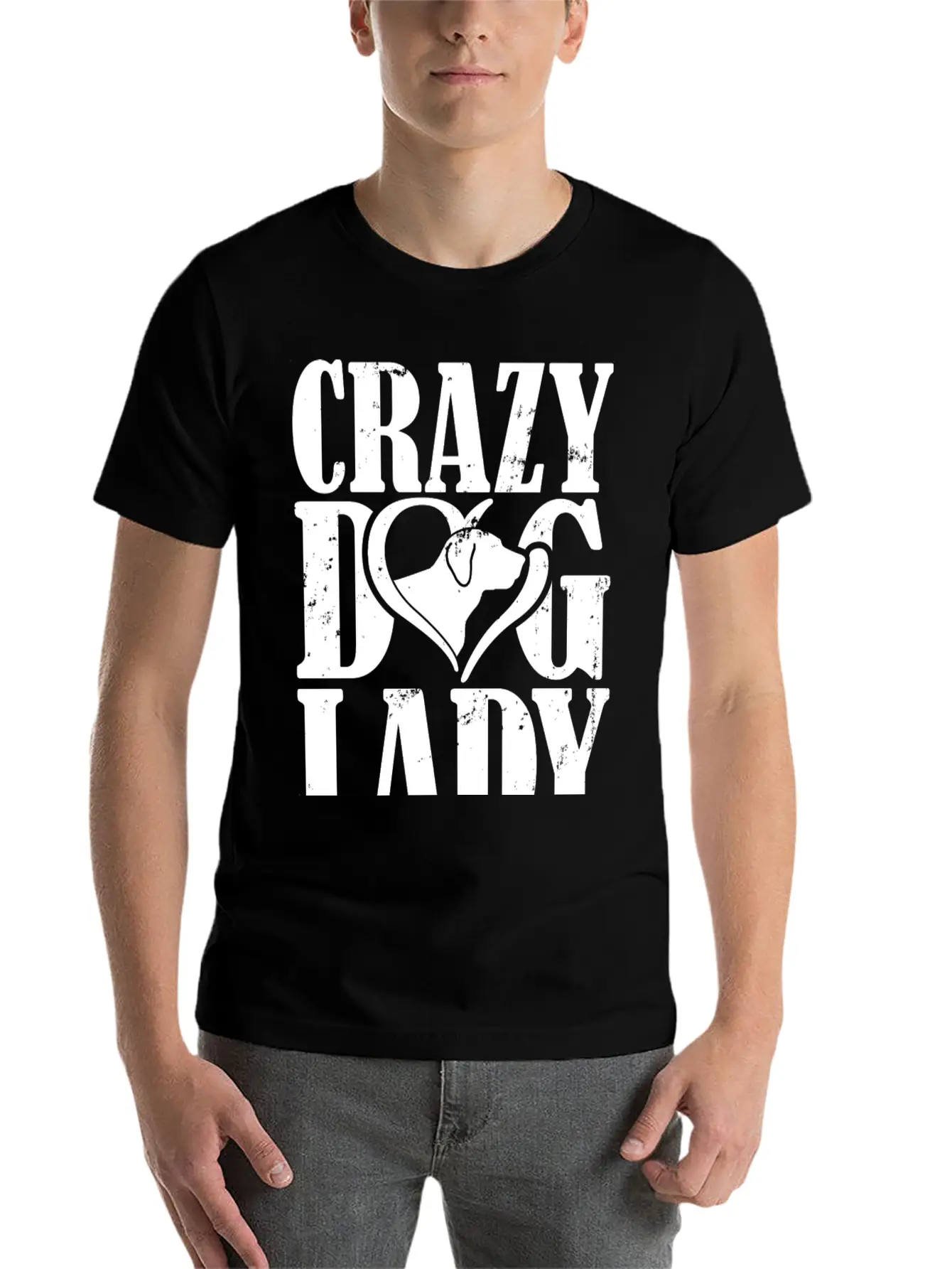 Dog Lover - Crazy Dog Lady T - Shirt Basic Graphic T-Shirt – Daily Comfort In Soft Cotton