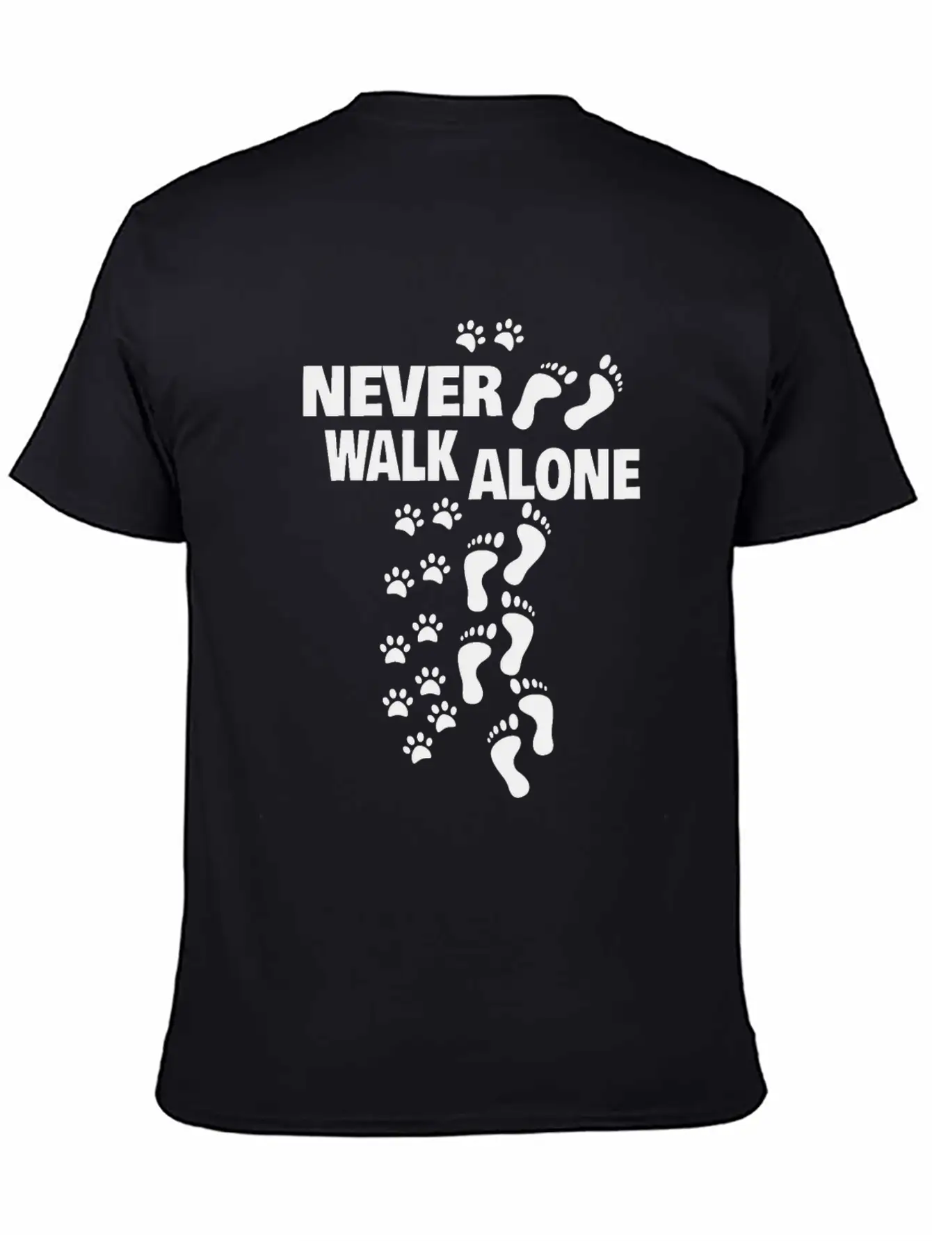 Dog Man Woman Walk The Dog Never Alone Gift Unisex Casual T-Shirt – Clean Design For Daily Comfort