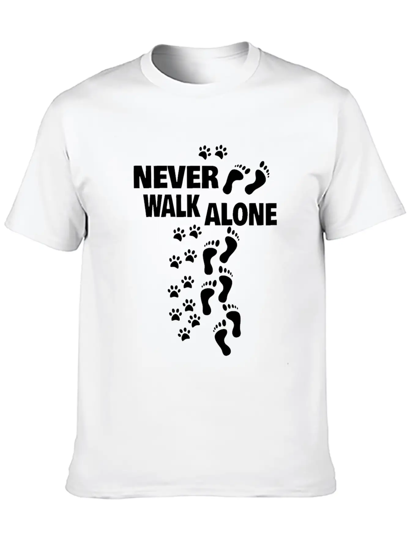 Dog Man Woman Walk The Dog Never Alone Gift Unisex Casual T-Shirt – Clean Design For Daily Comfort