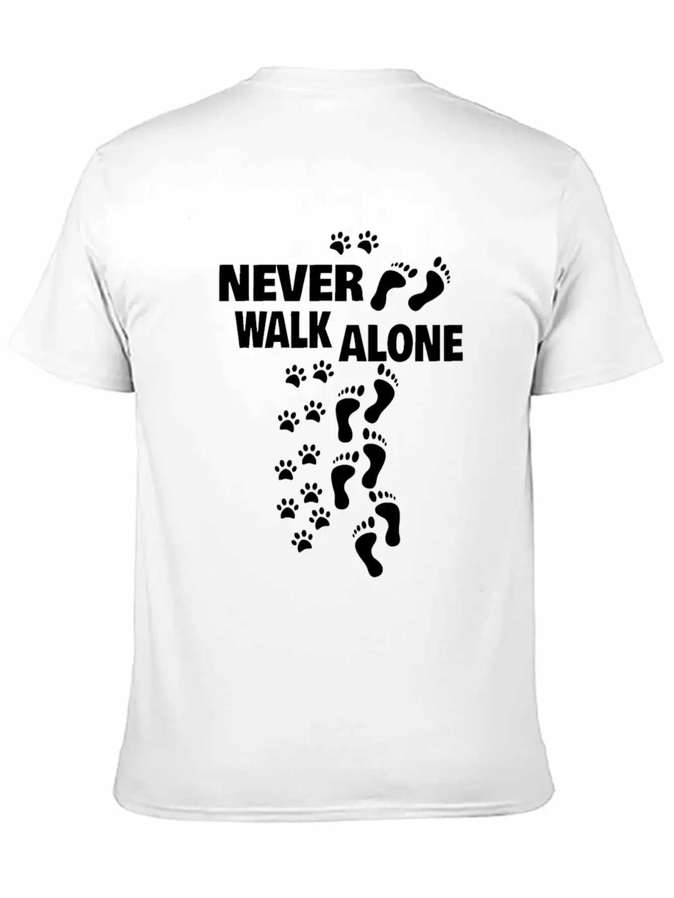 Dog Man Woman Walk The Dog Never Alone Gift Unisex Casual T-Shirt – Clean Design For Daily Comfort