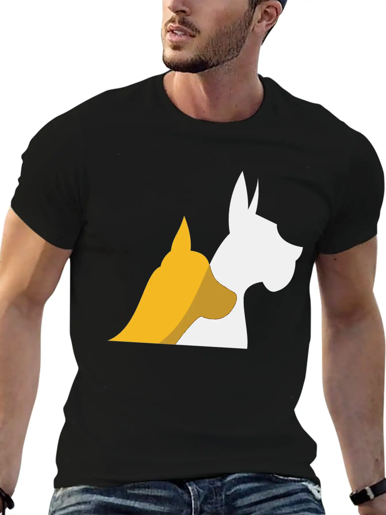 Dog Motif Stylish Everyday T-Shirt – Unisex Basic Cotton Tee