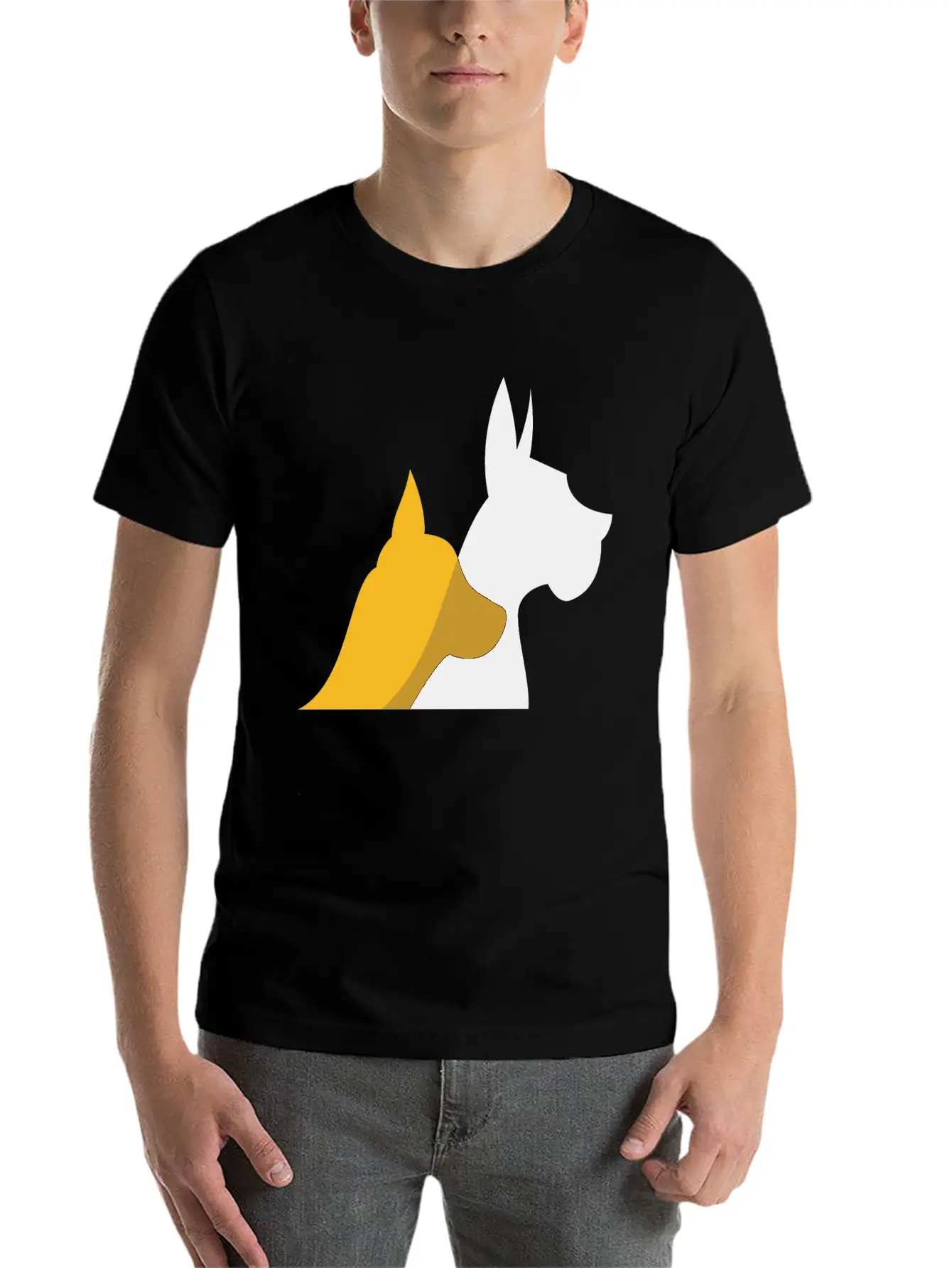 Dog Motif Stylish Everyday T-Shirt – Unisex Basic Cotton Tee