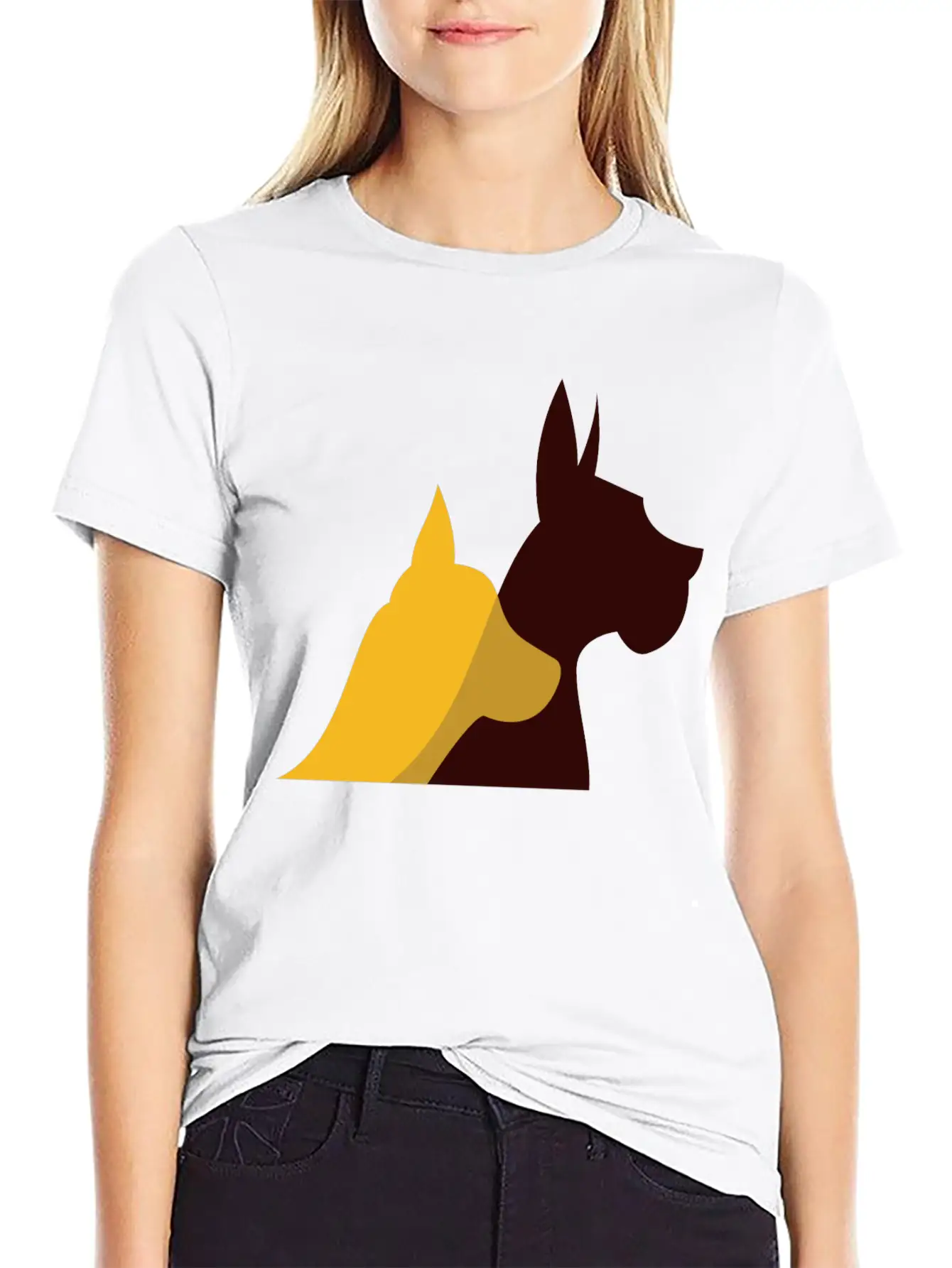 Dog Motif Stylish Everyday T-Shirt – Unisex Basic Cotton Tee