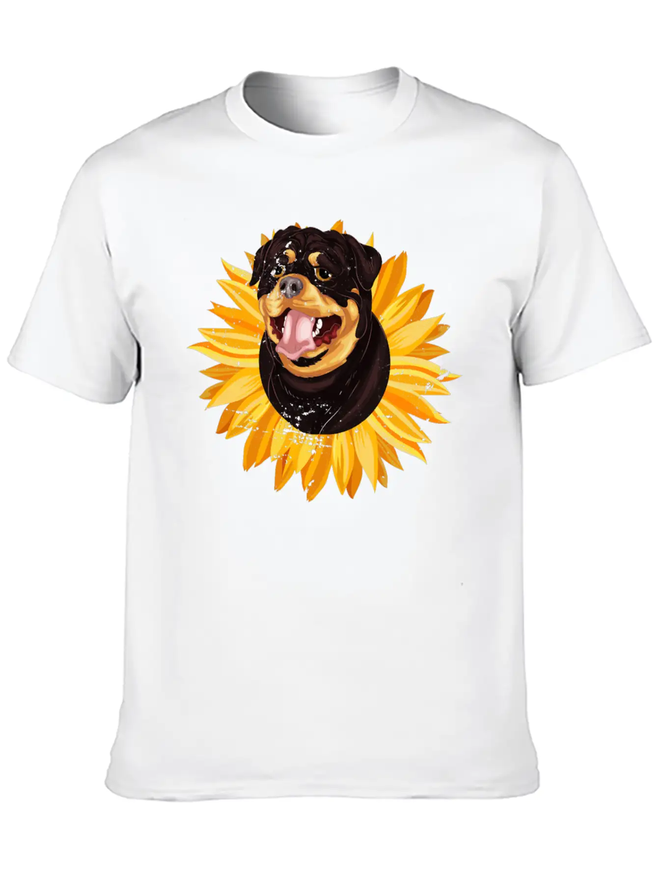 Dog Owner Cute Rottie Yellow Sunflower Rottweile Comfortable Minimalist Graphic Tee – Summer Style Essential