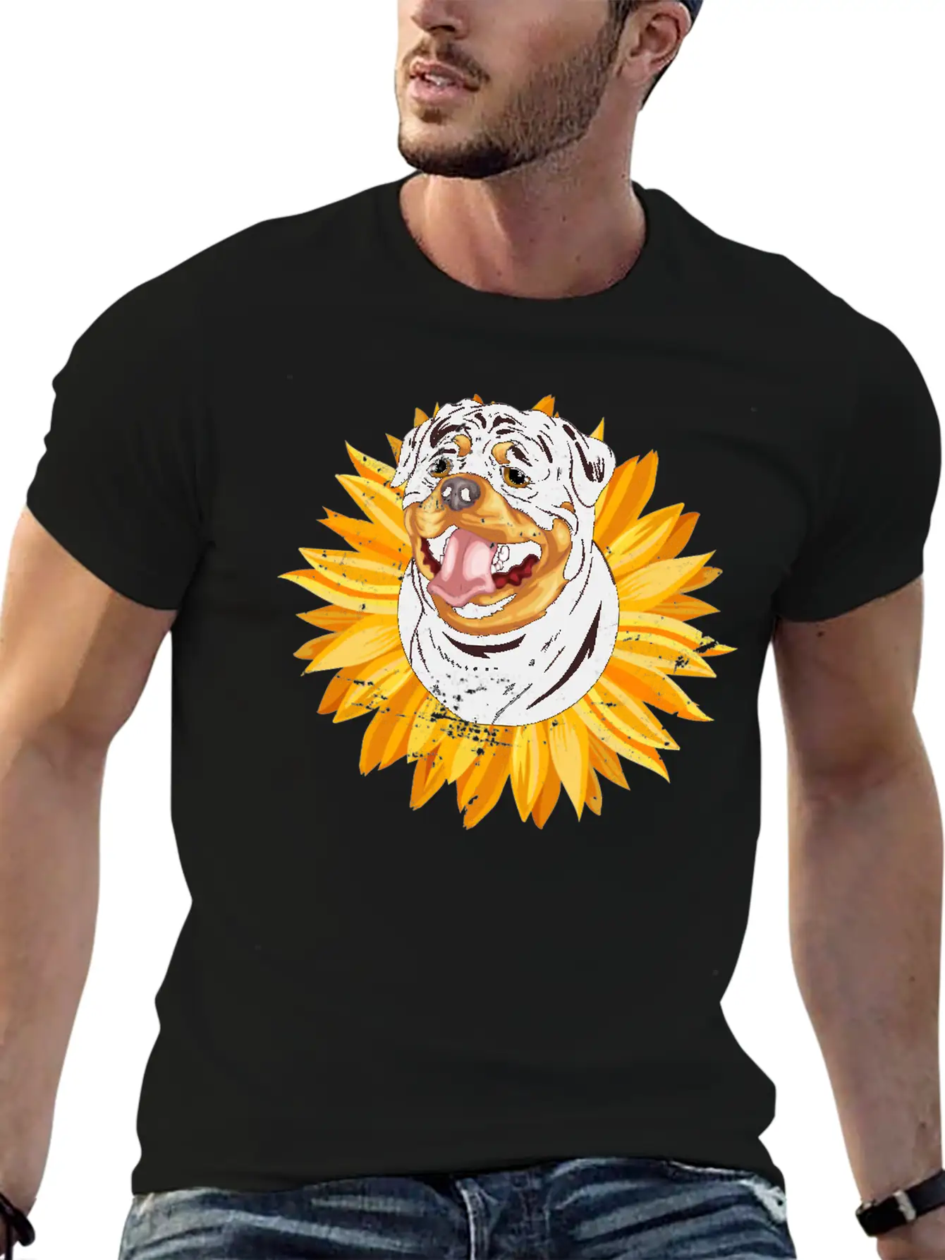 Dog Owner Cute Rottie Yellow Sunflower Rottweile Comfortable Minimalist Graphic Tee – Summer Style Essential