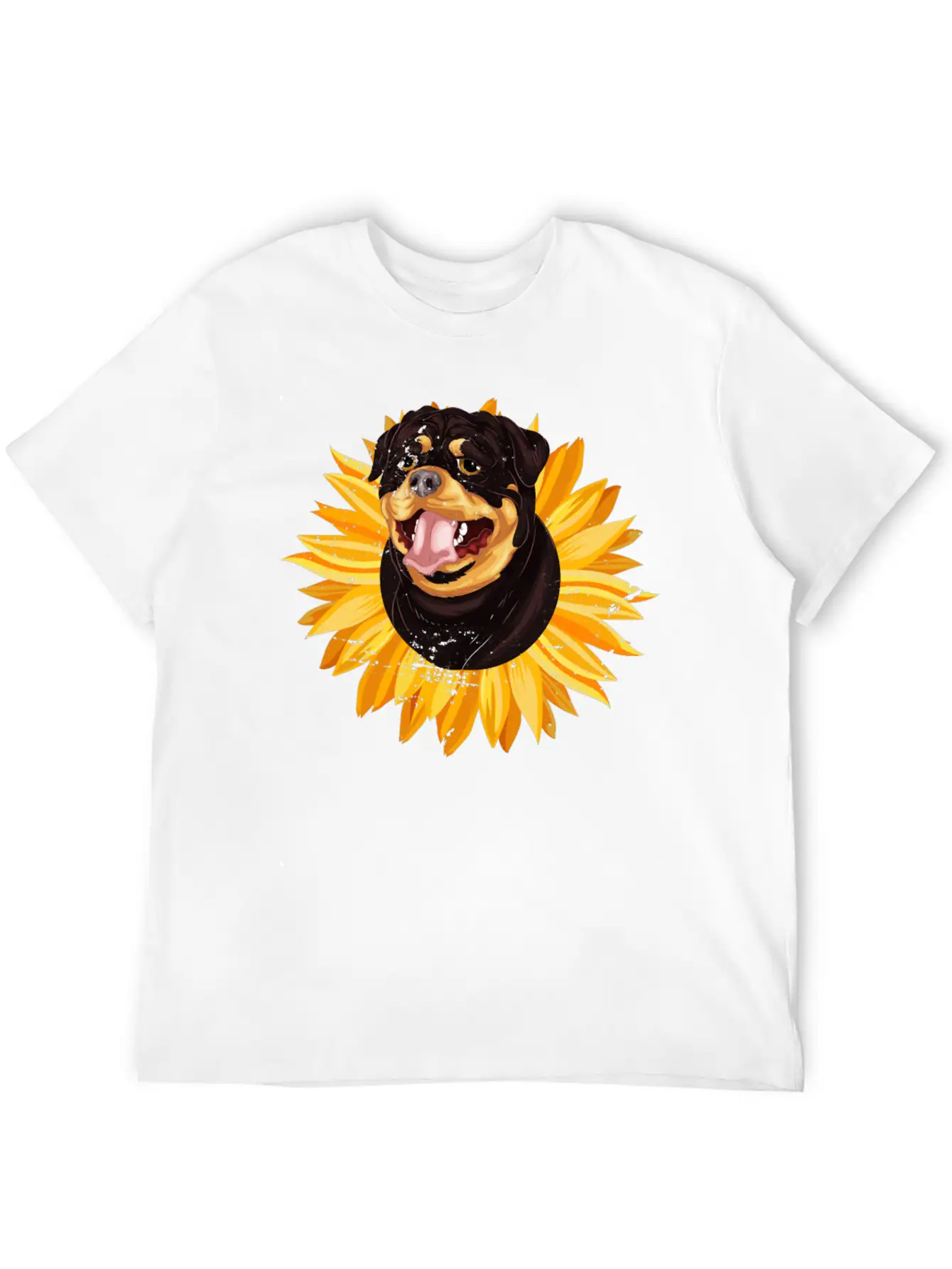Dog Owner Cute Rottie Yellow Sunflower Rottweile Comfortable Minimalist Graphic Tee – Summer Style Essential