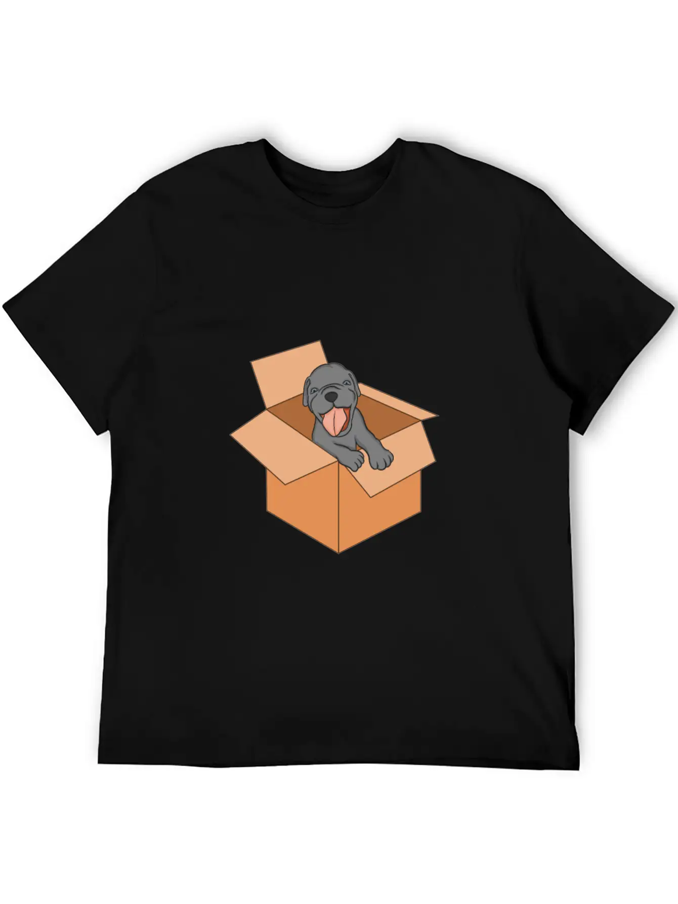 Dog Package Box Puppy Surprise Essential Unisex Summer Tee – Soft Cotton Casual Fit