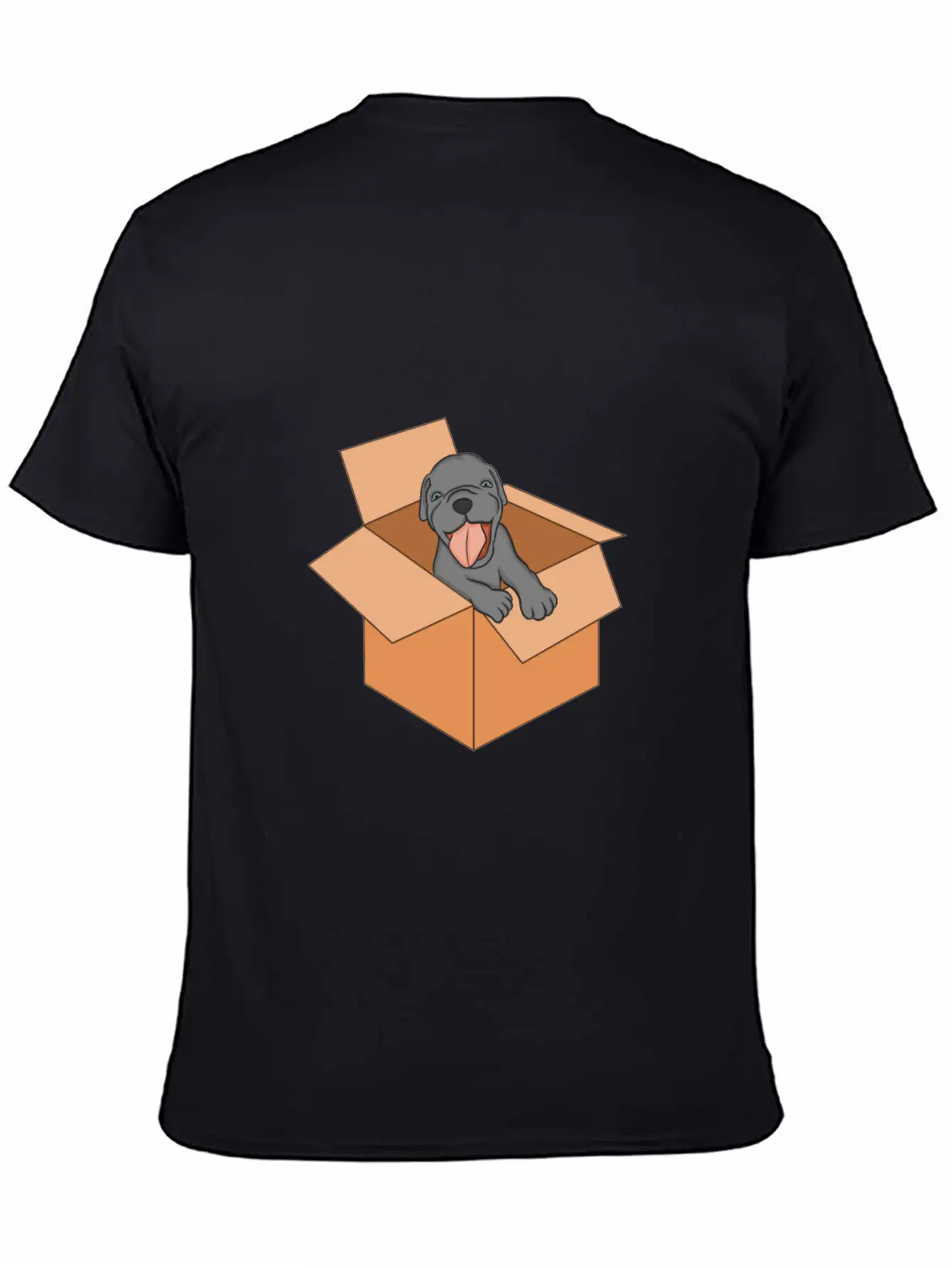 Dog Package Box Puppy Surprise Essential Unisex Summer Tee – Soft Cotton Casual Fit