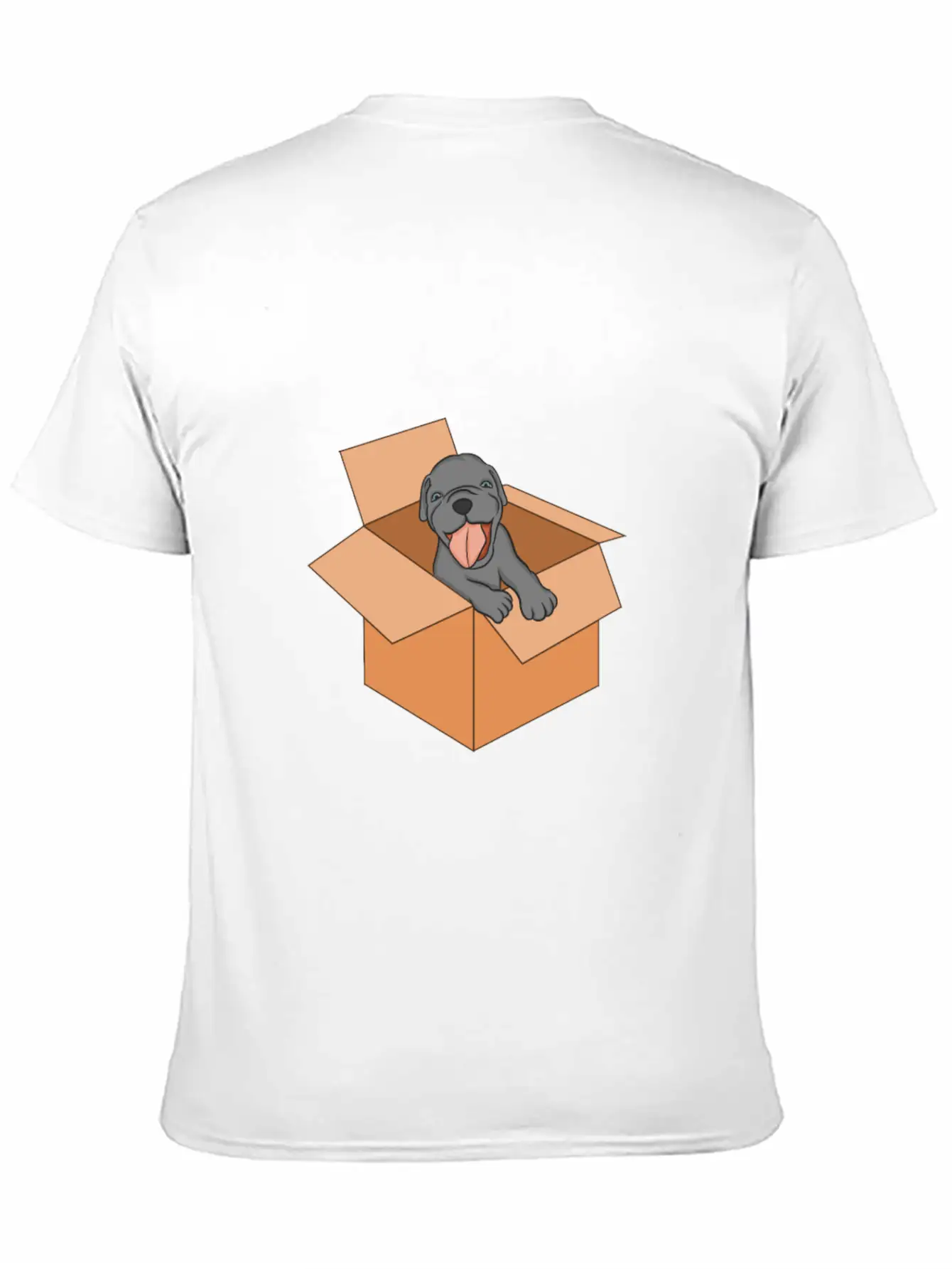 Dog Package Box Puppy Surprise Essential Unisex Summer Tee – Soft Cotton Casual Fit