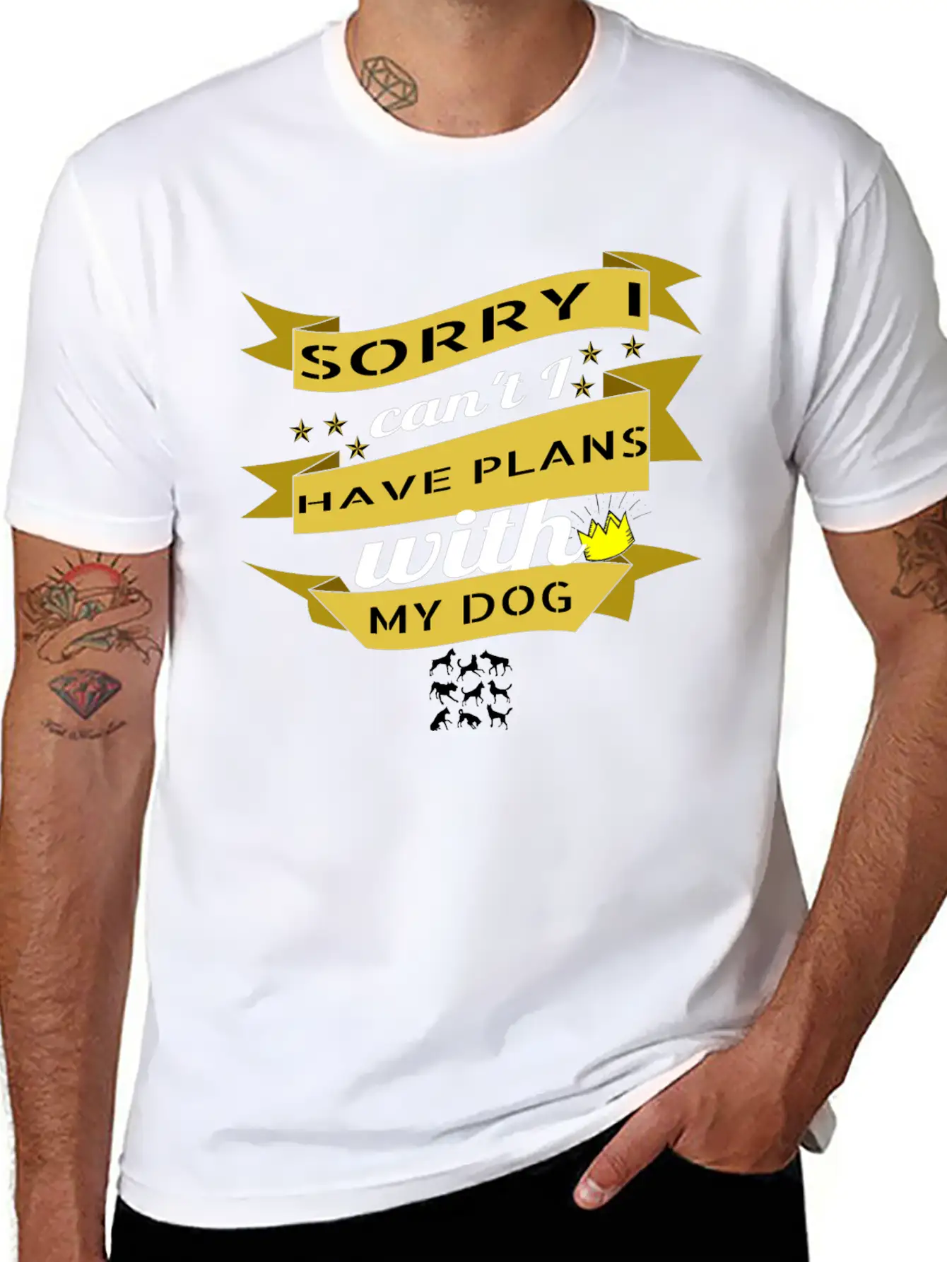 Dog - Plans With My Dog Essential Unisex Summer Tee – Soft Cotton Casual Fit