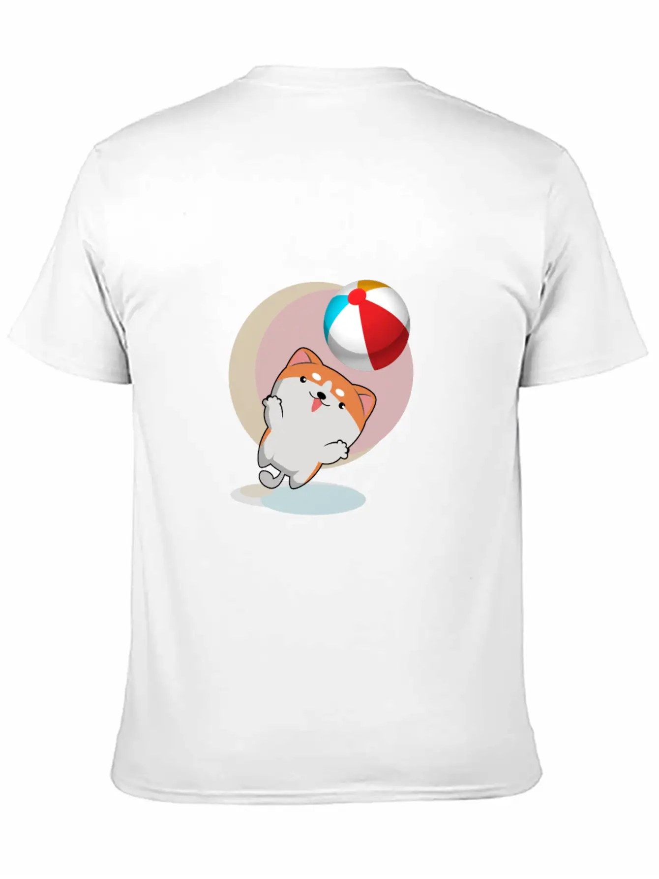 Dog Playing With Ball Comfortable Minimalist Graphic Tee – Summer Style Essential
