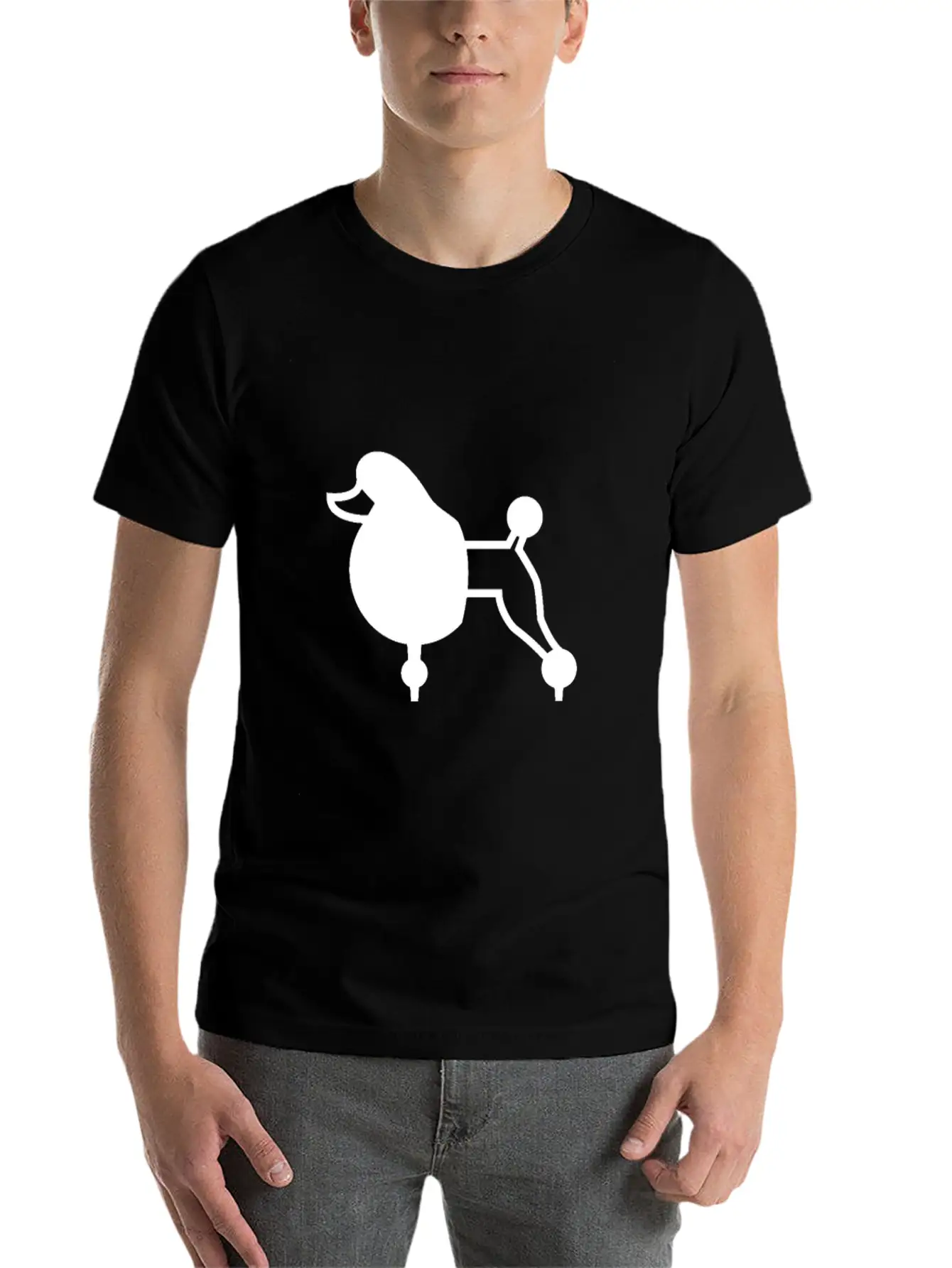 Dog Poodle Comfortable Minimalist Graphic Tee – Summer Style Essential