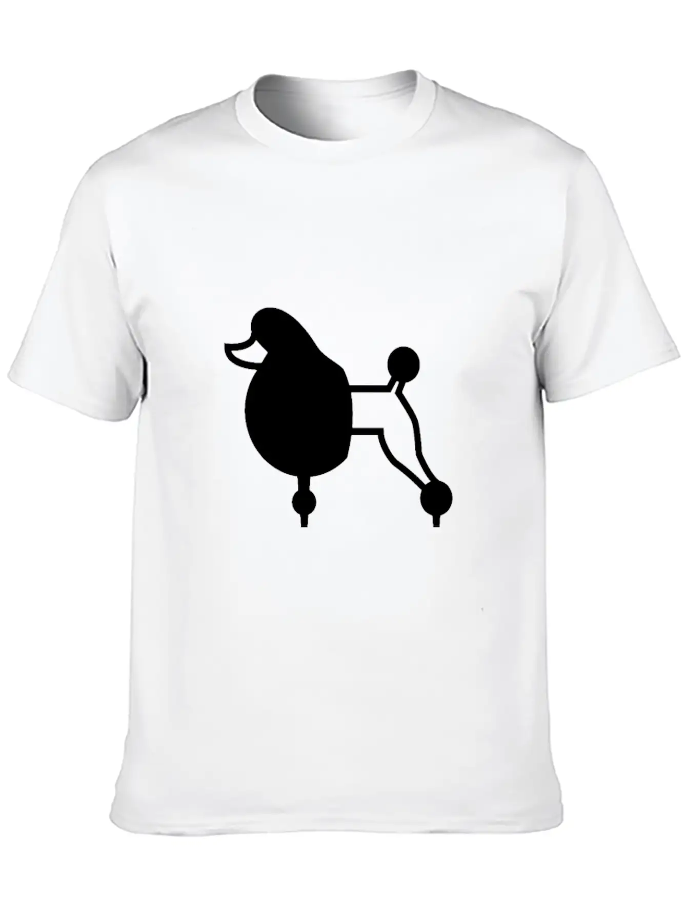 Dog Poodle Comfortable Minimalist Graphic Tee – Summer Style Essential