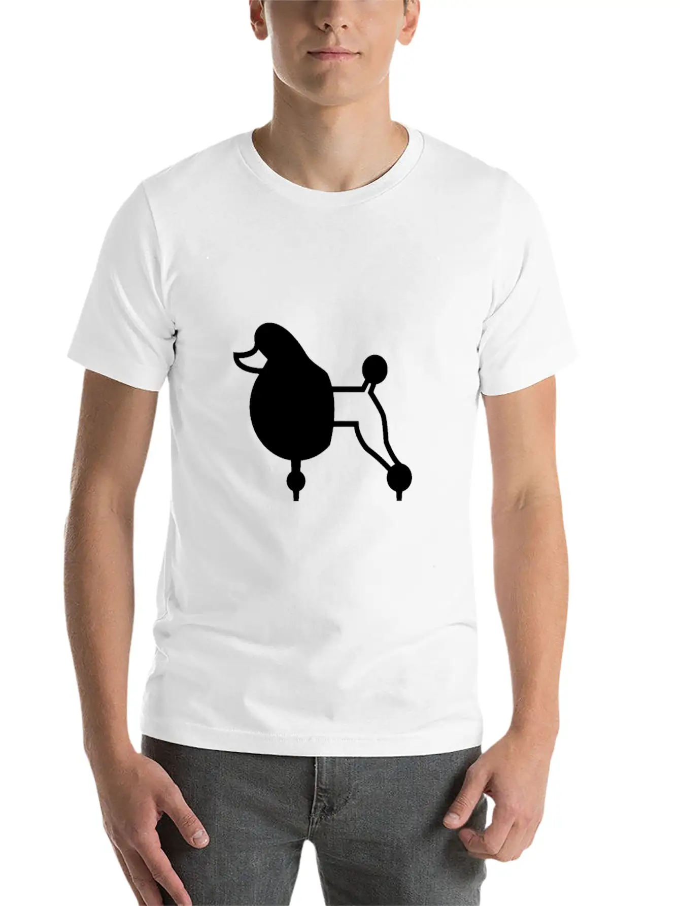 Dog Poodle Comfortable Minimalist Graphic Tee – Summer Style Essential