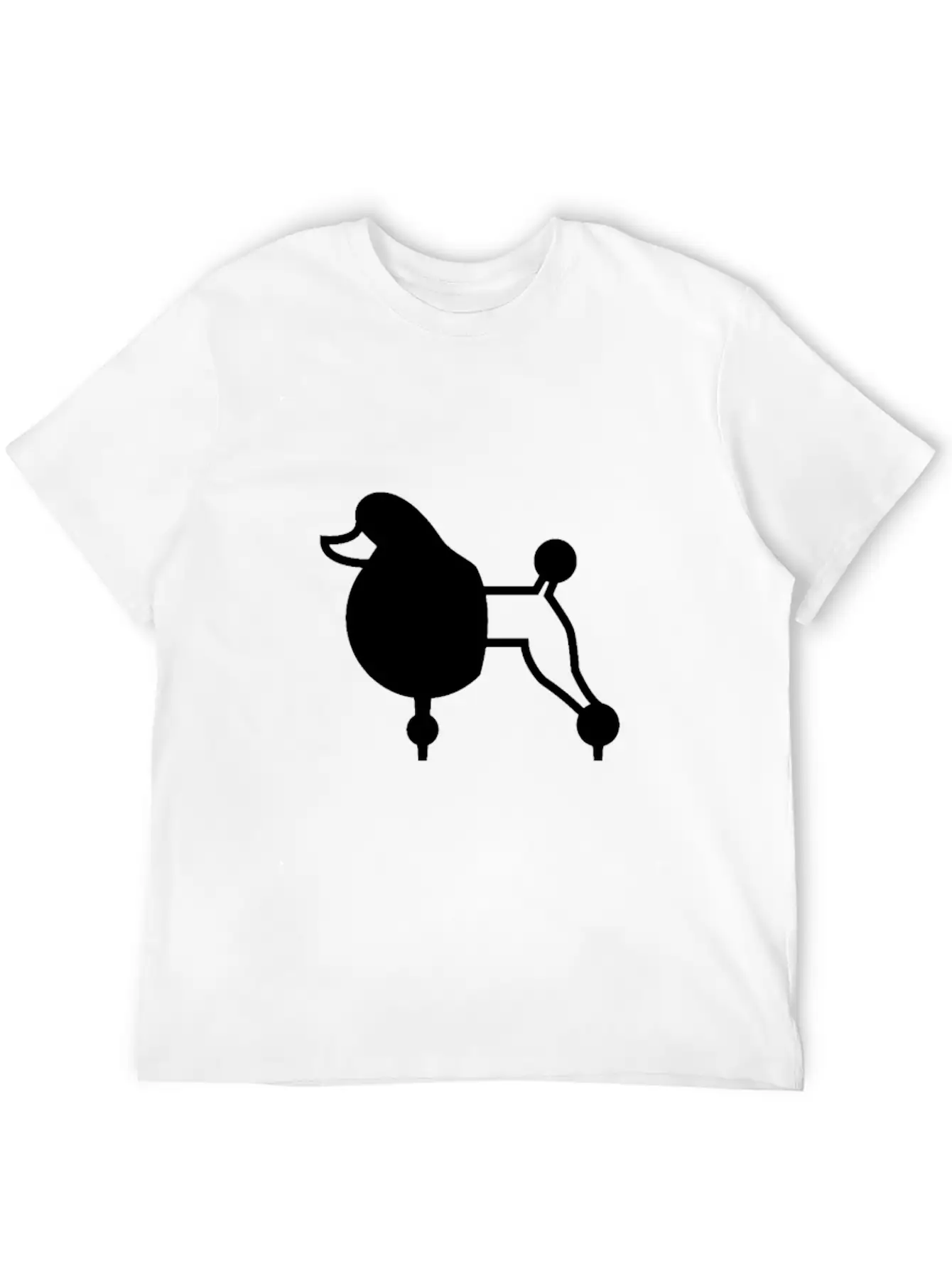 Dog Poodle Comfortable Minimalist Graphic Tee – Summer Style Essential