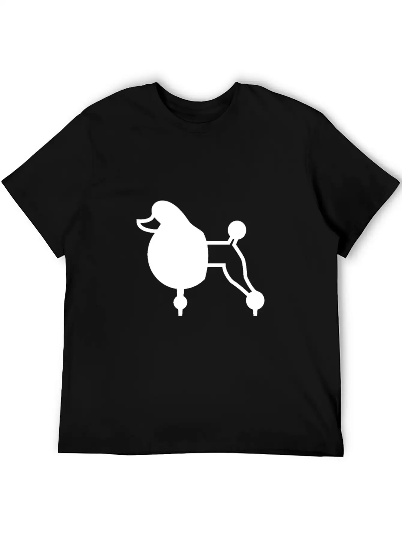 Dog Poodle Comfortable Minimalist Graphic Tee – Summer Style Essential