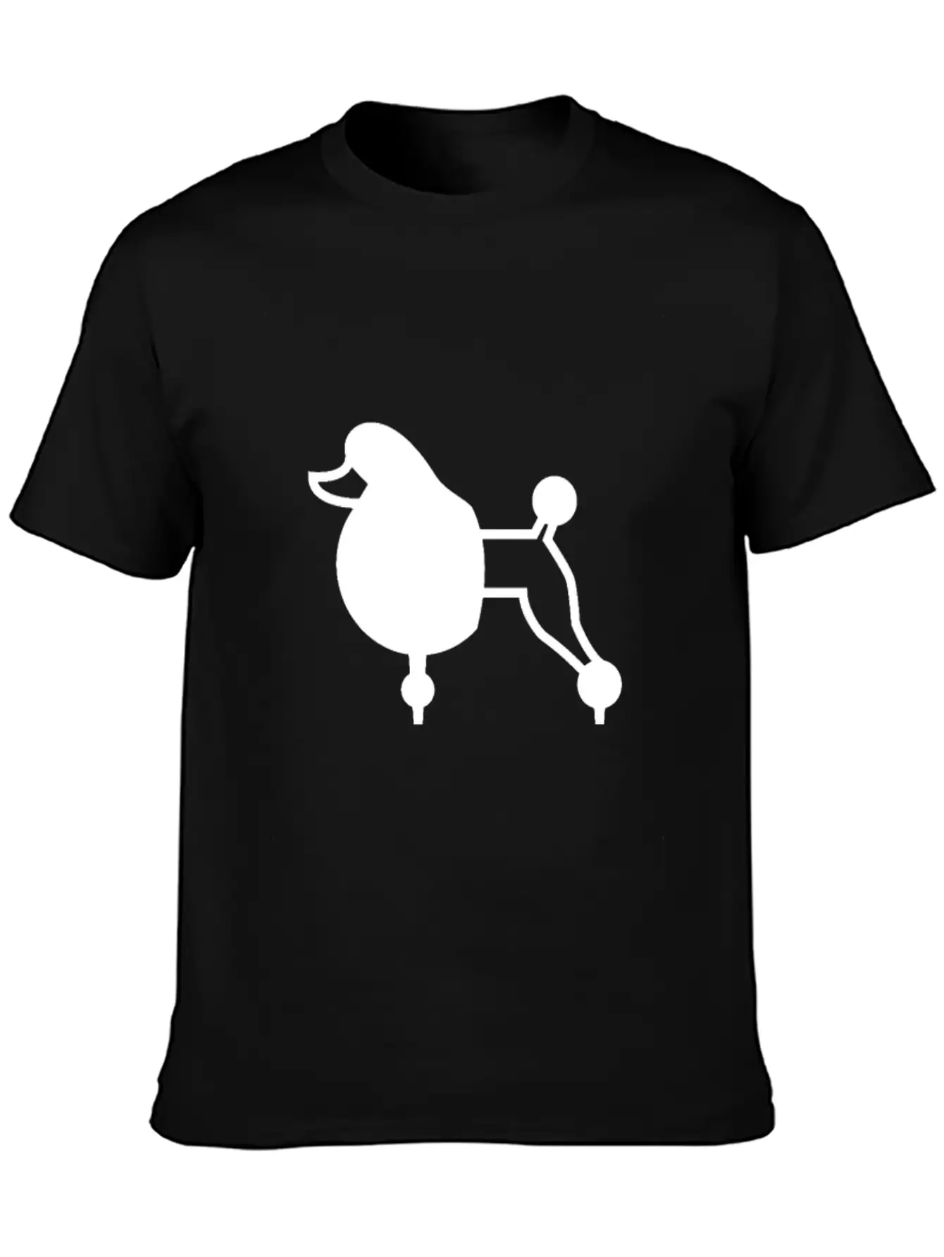 Dog Poodle Comfortable Minimalist Graphic Tee – Summer Style Essential