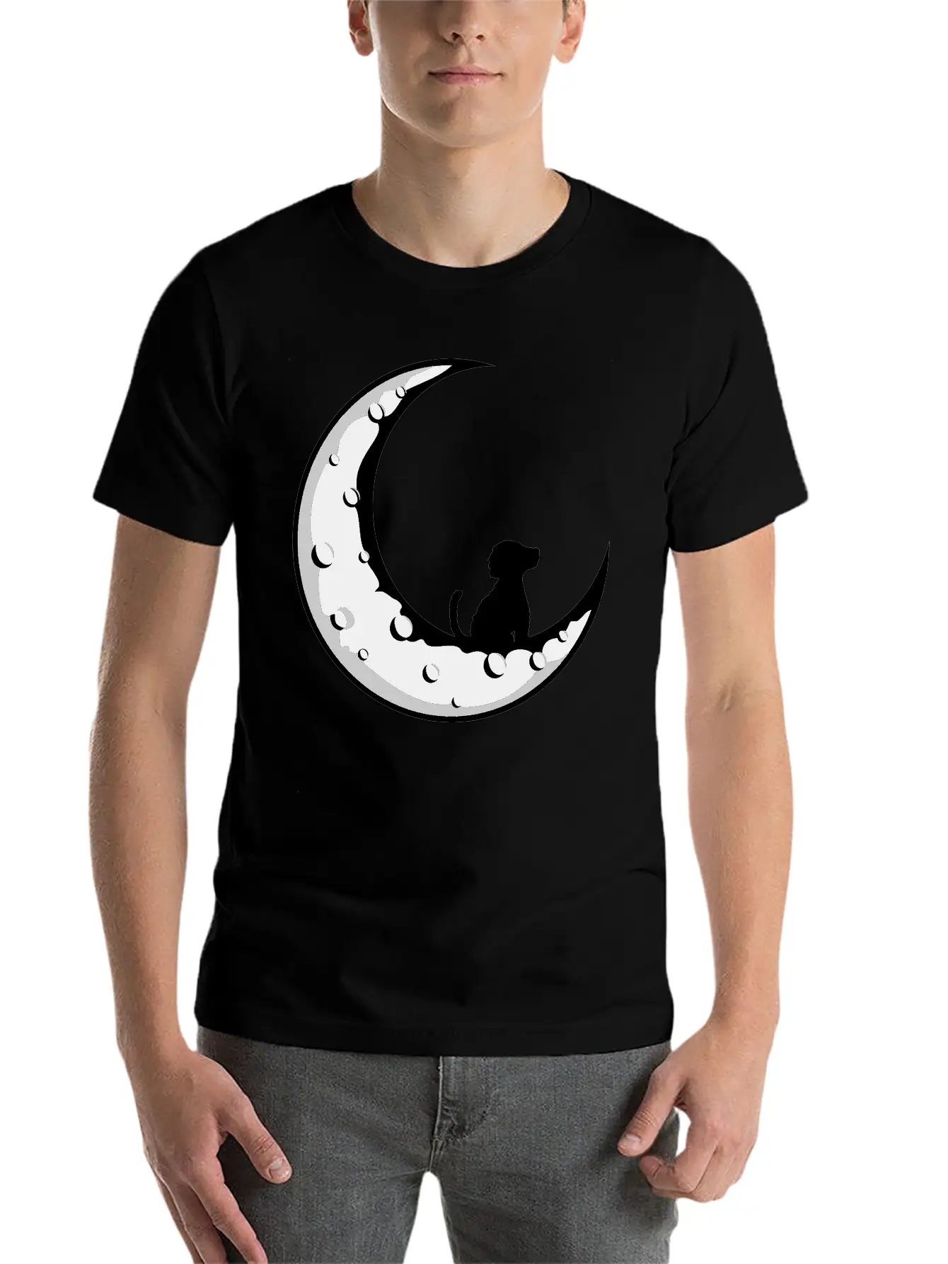 Dog Sits On The Basic Graphic T-Shirt – Daily Comfort In Soft Cotton