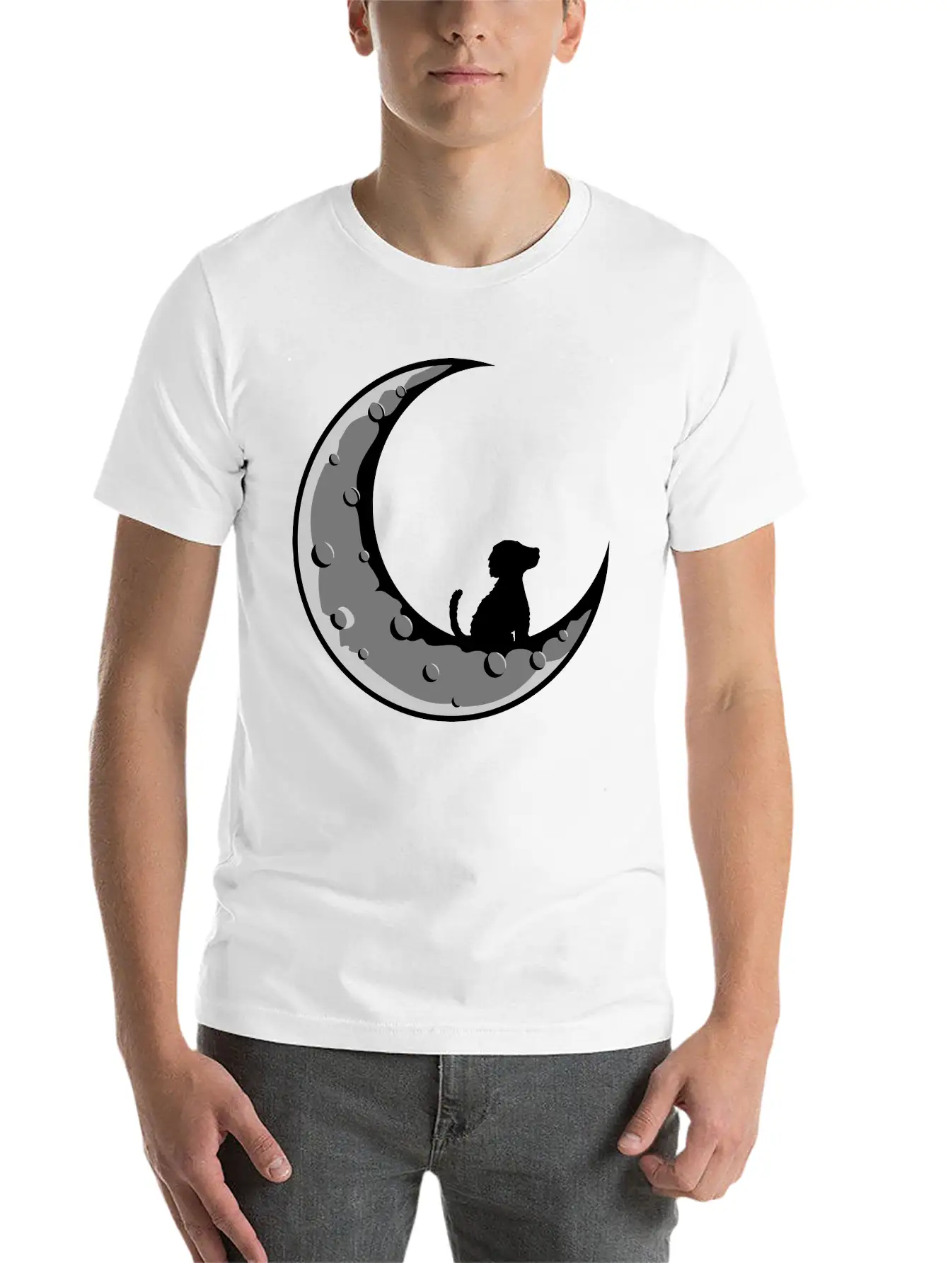 Dog Sits On The Basic Graphic T-Shirt – Daily Comfort In Soft Cotton