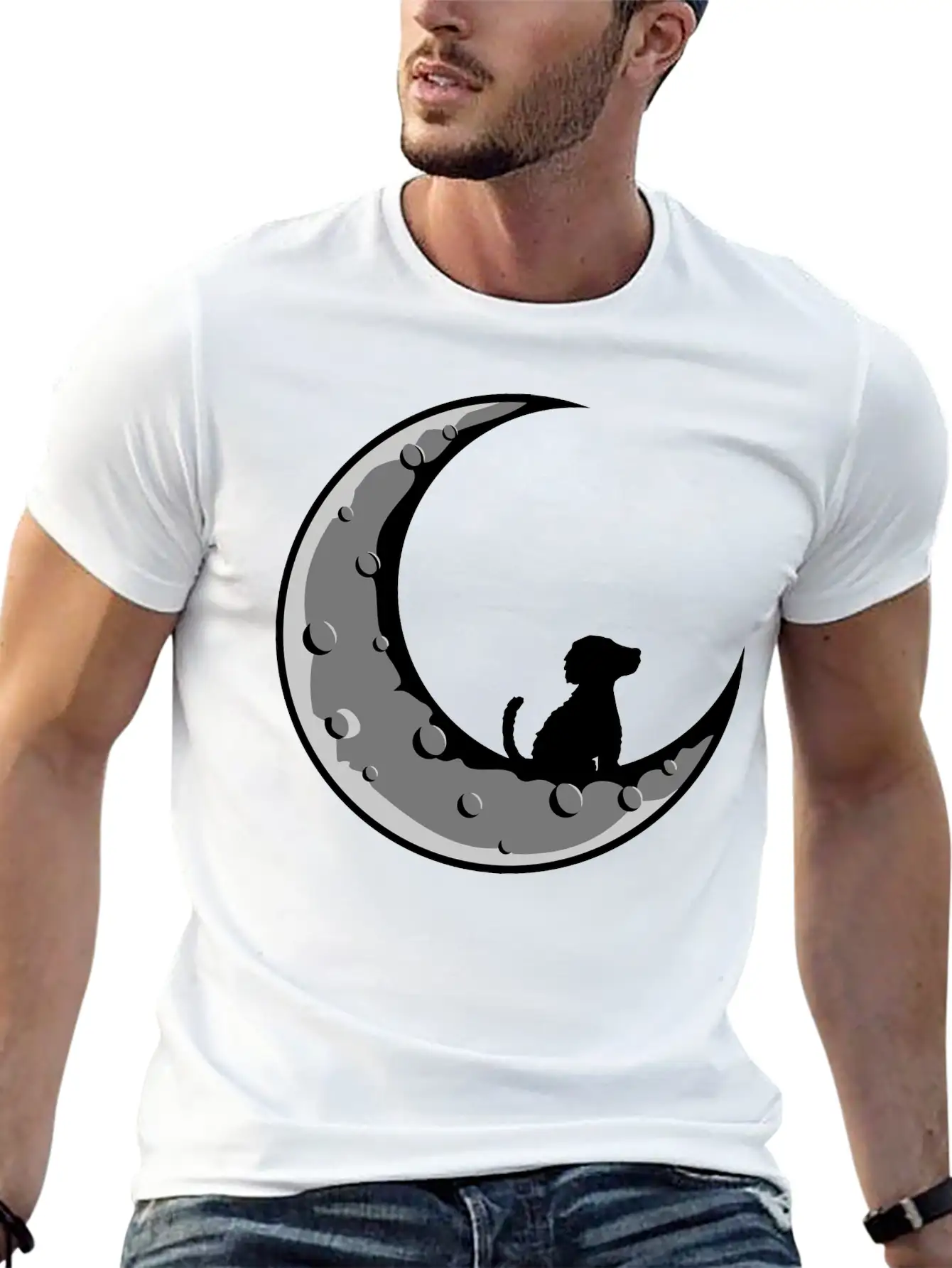 Dog Sits On The Basic Graphic T-Shirt – Daily Comfort In Soft Cotton