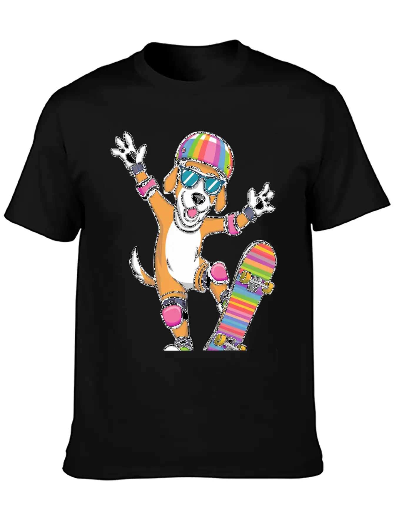 Dog SKATEBOARD Basic Graphic T-Shirt – Daily Comfort In Soft Cotton